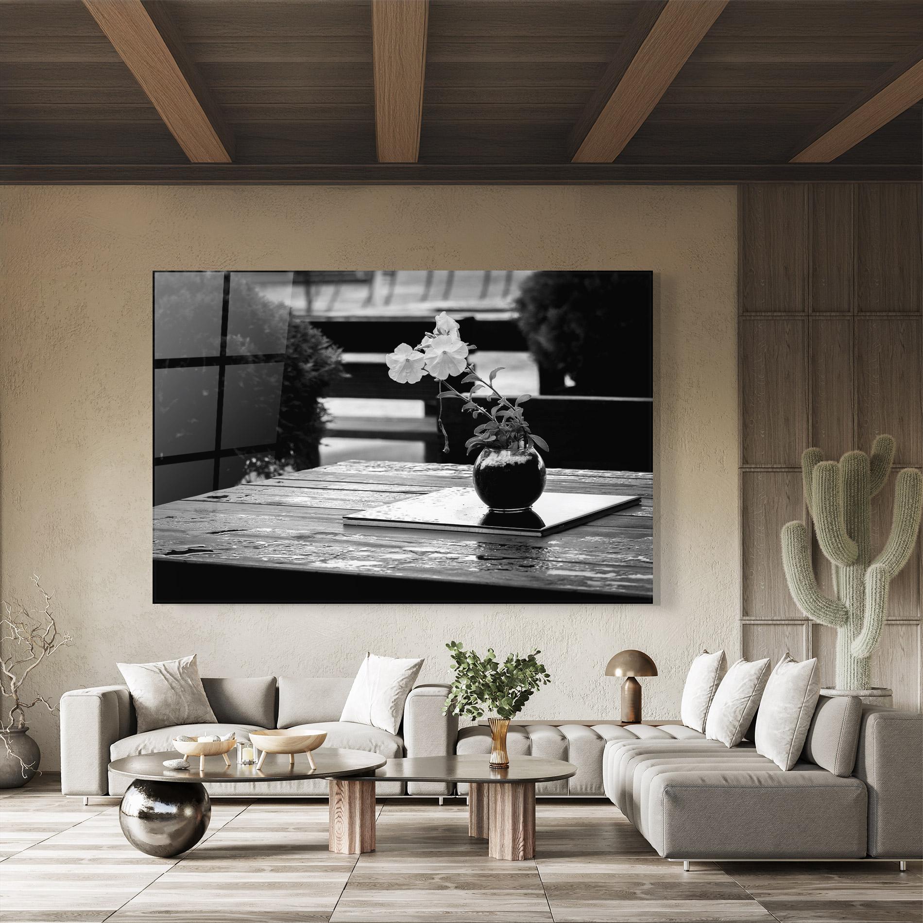 Glasbild Black Vase View mockup 8