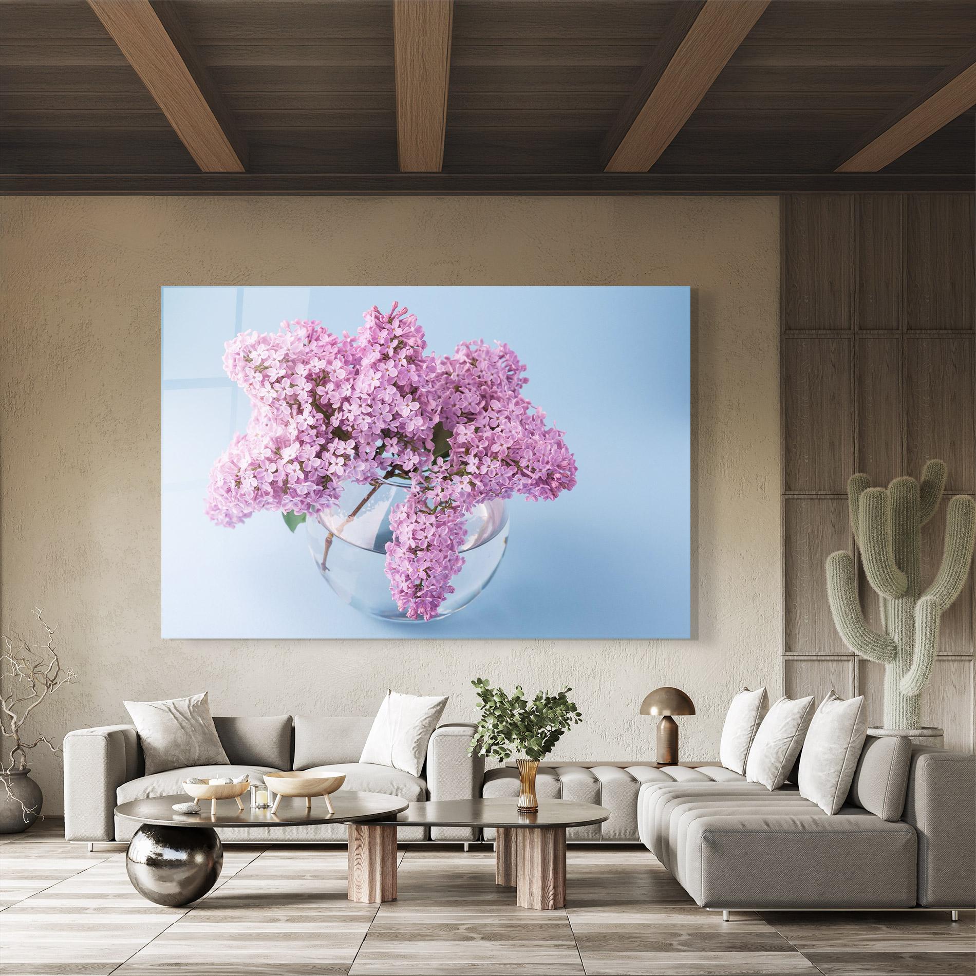 Glasbild Lilac Flower mockup 8