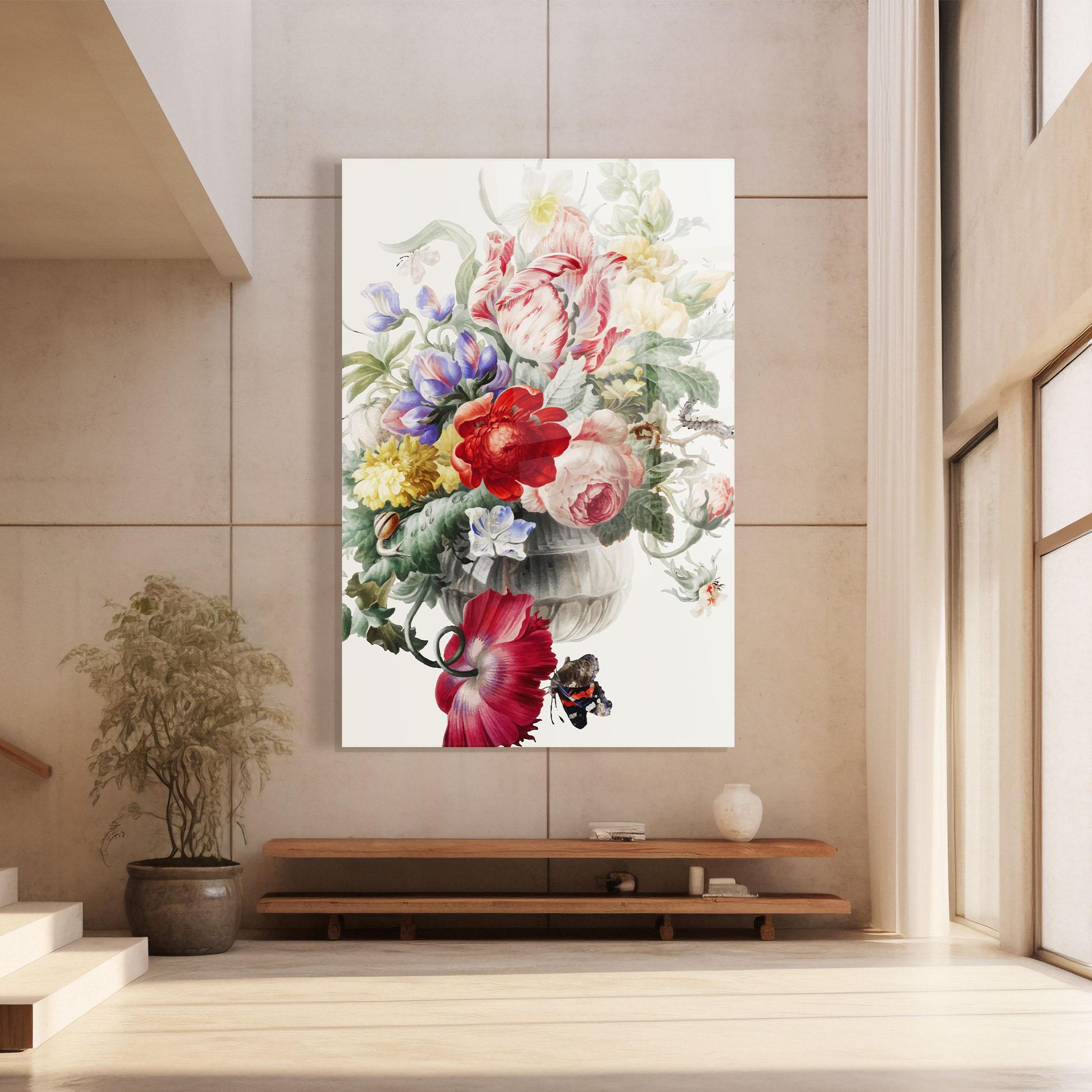 Glasbild Butterfly Vase mockup 8