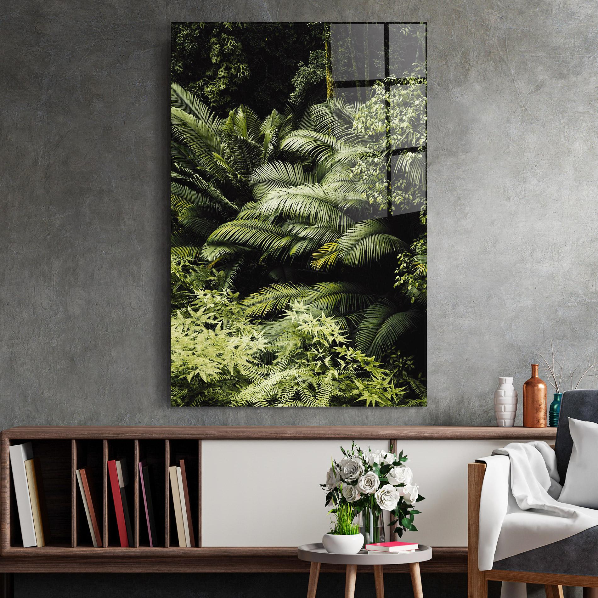 Glasbild Into The Jungle mockup 2