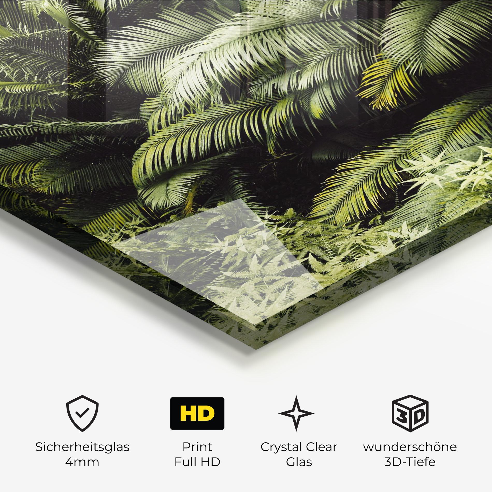 Glasbild Into The Jungle mockup 3
