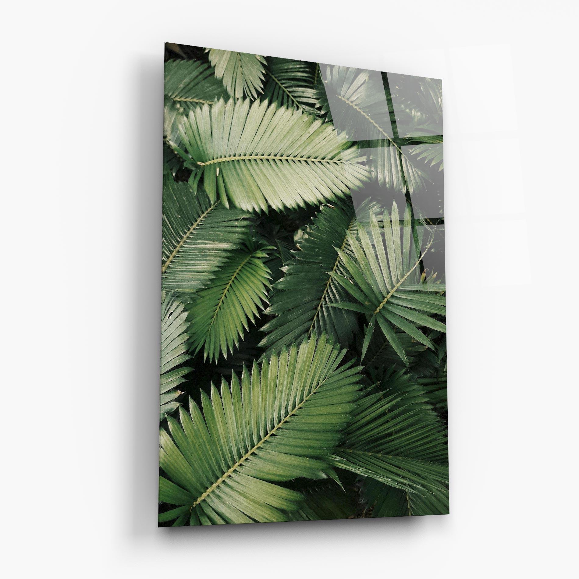 Glasbild Green Leaves mockup 6