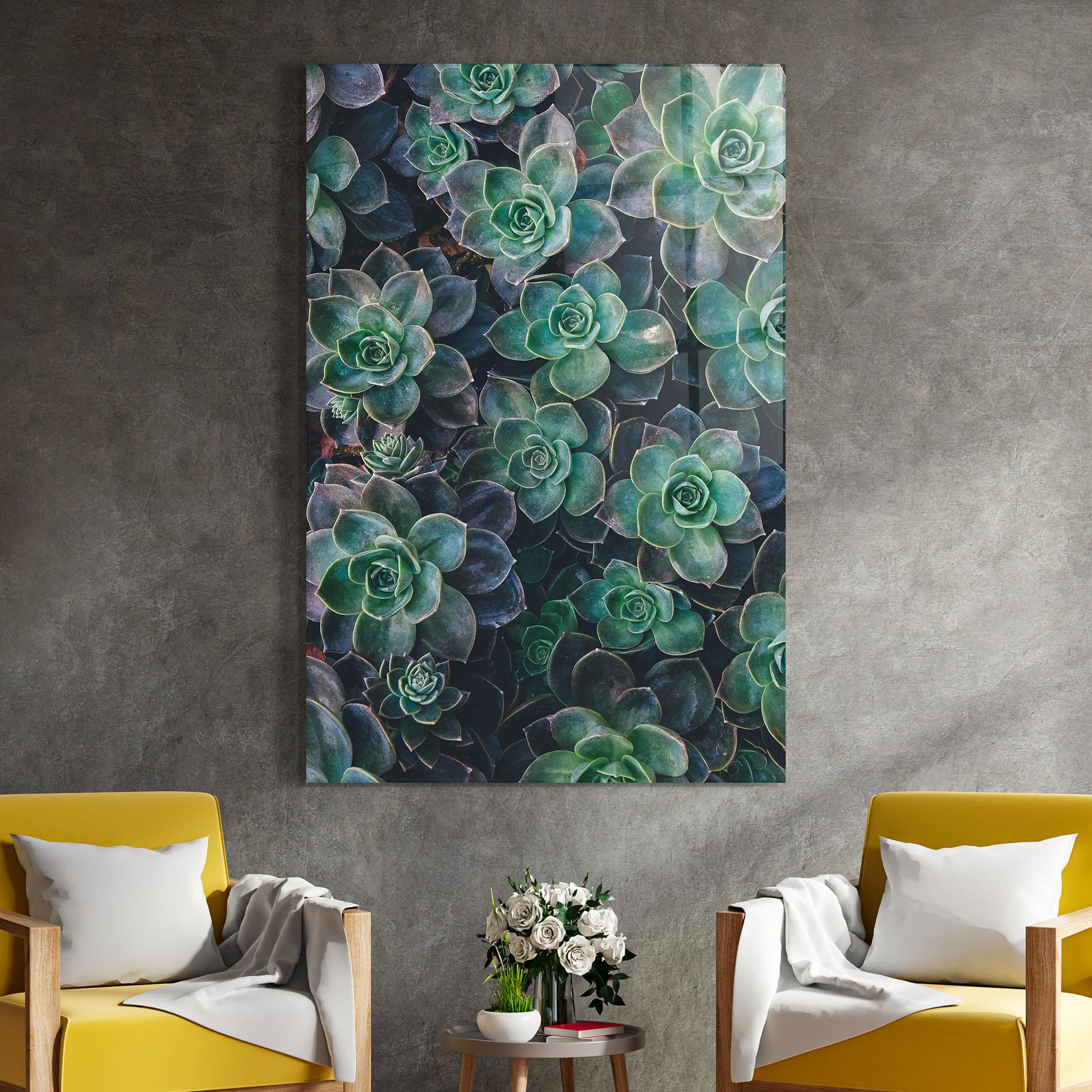 Glasbild Green Lilac Tree mockup 4