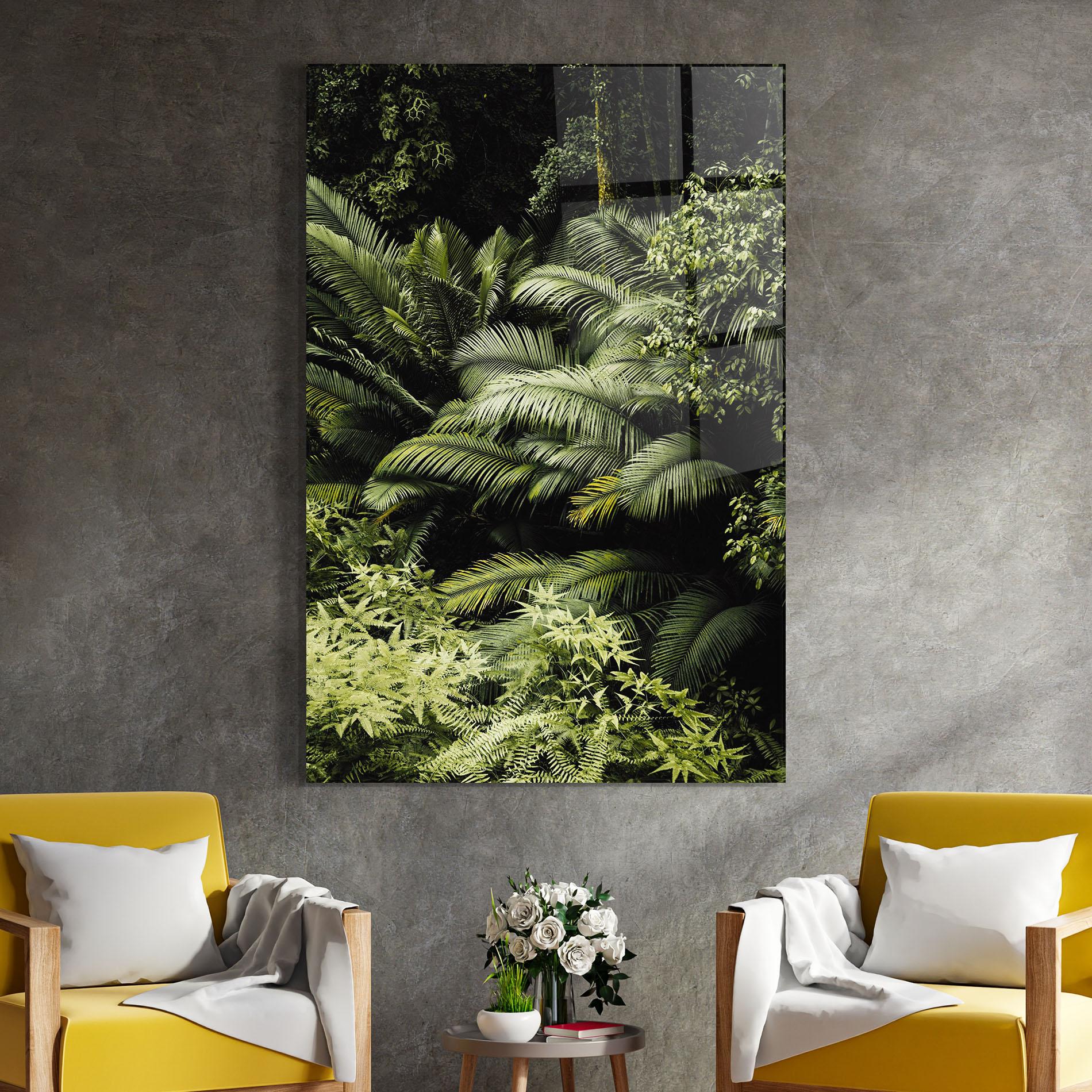 Glasbild Into The Jungle mockup 4