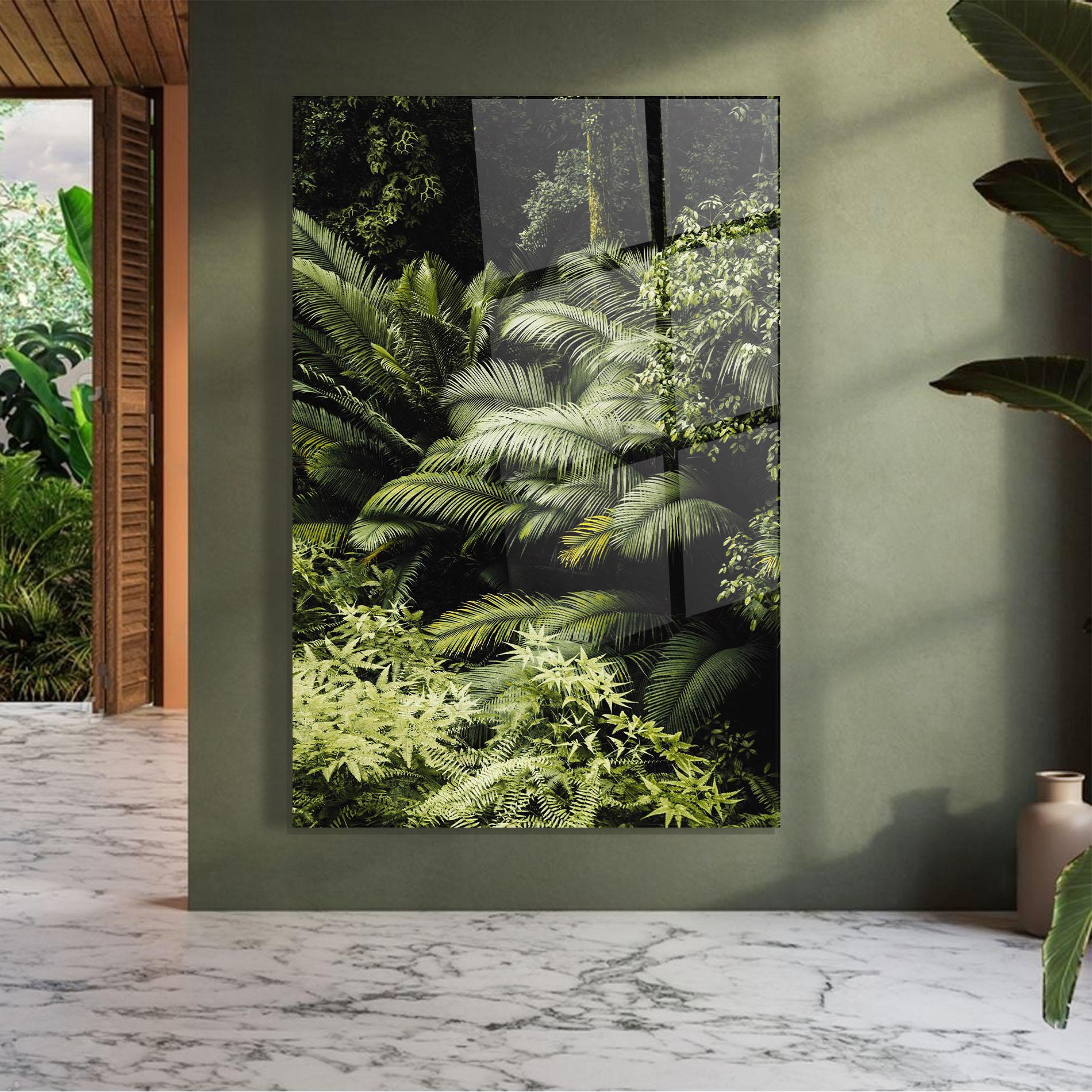 Glasbild Into The Jungle mockup 7