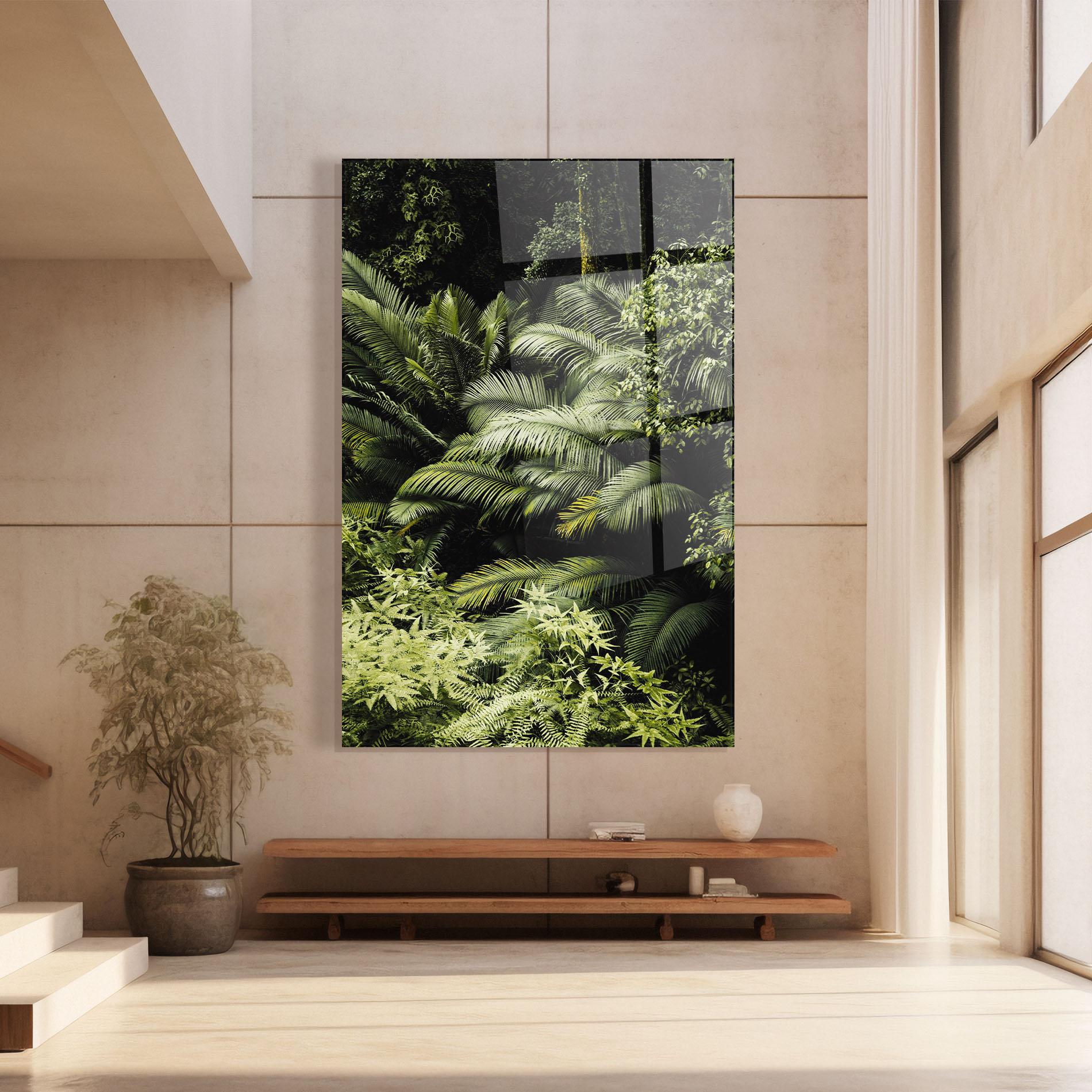 Glasbild Into The Jungle mockup 8