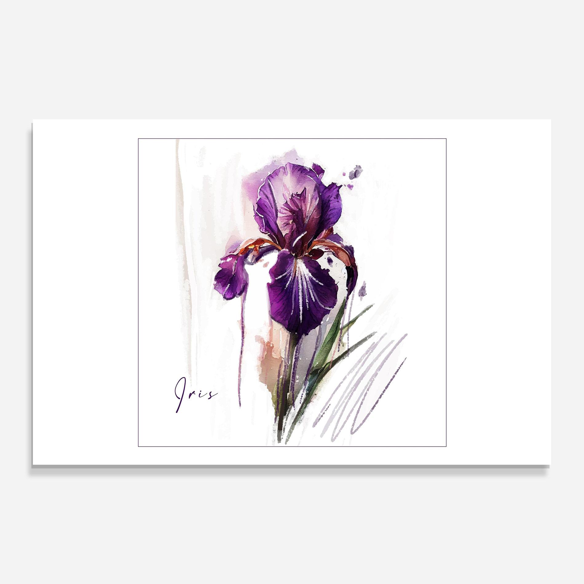 Glasbild Iris Art mockup 0