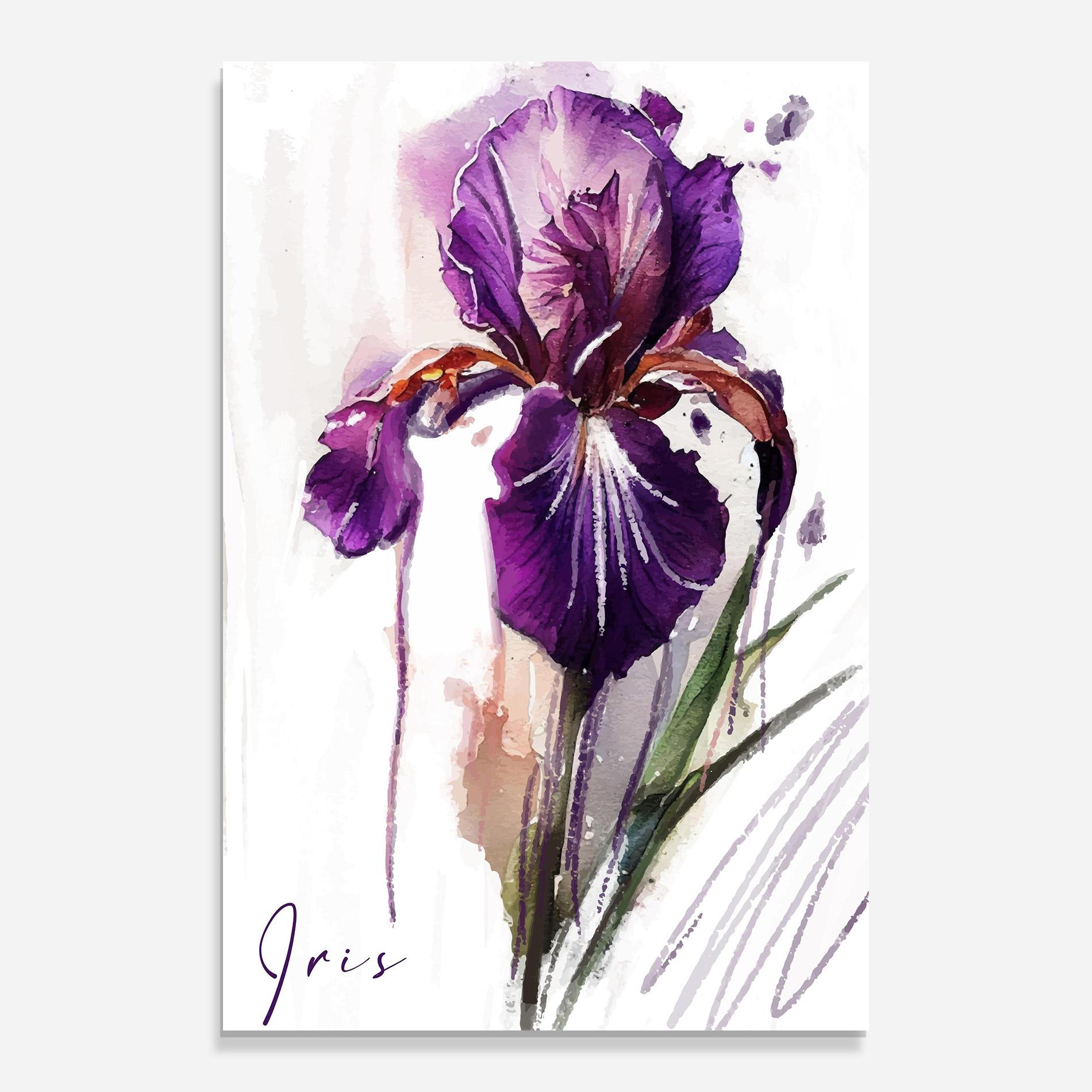 Glasbild Iris Drop mockup 0