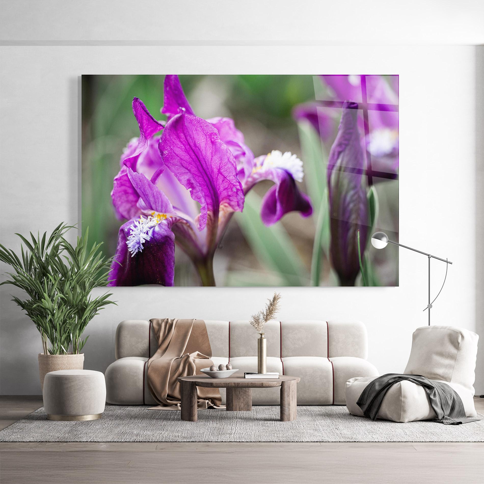 Glasbild Dark Pink Iris mockup 9