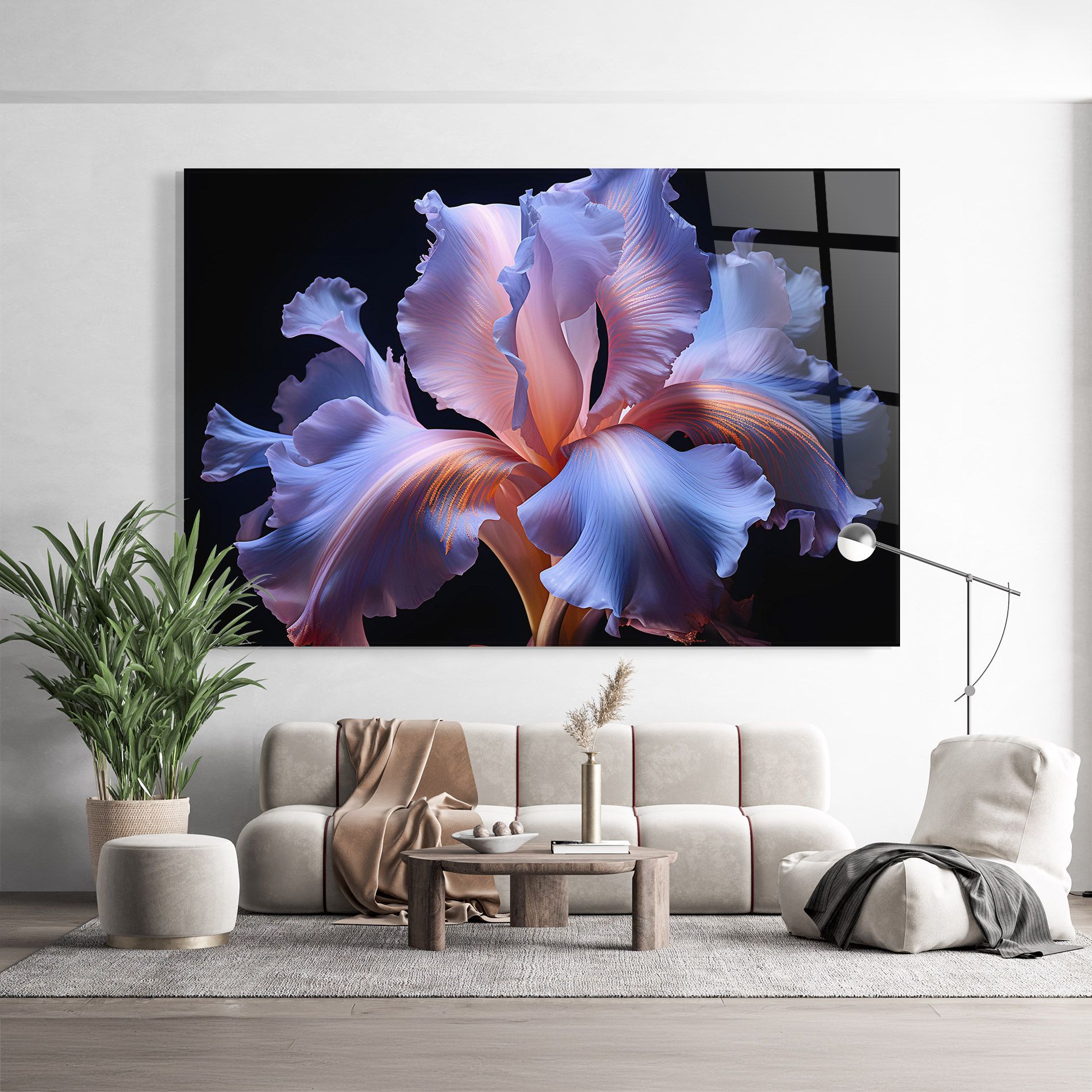 Elegant Iris On Black mockup 9