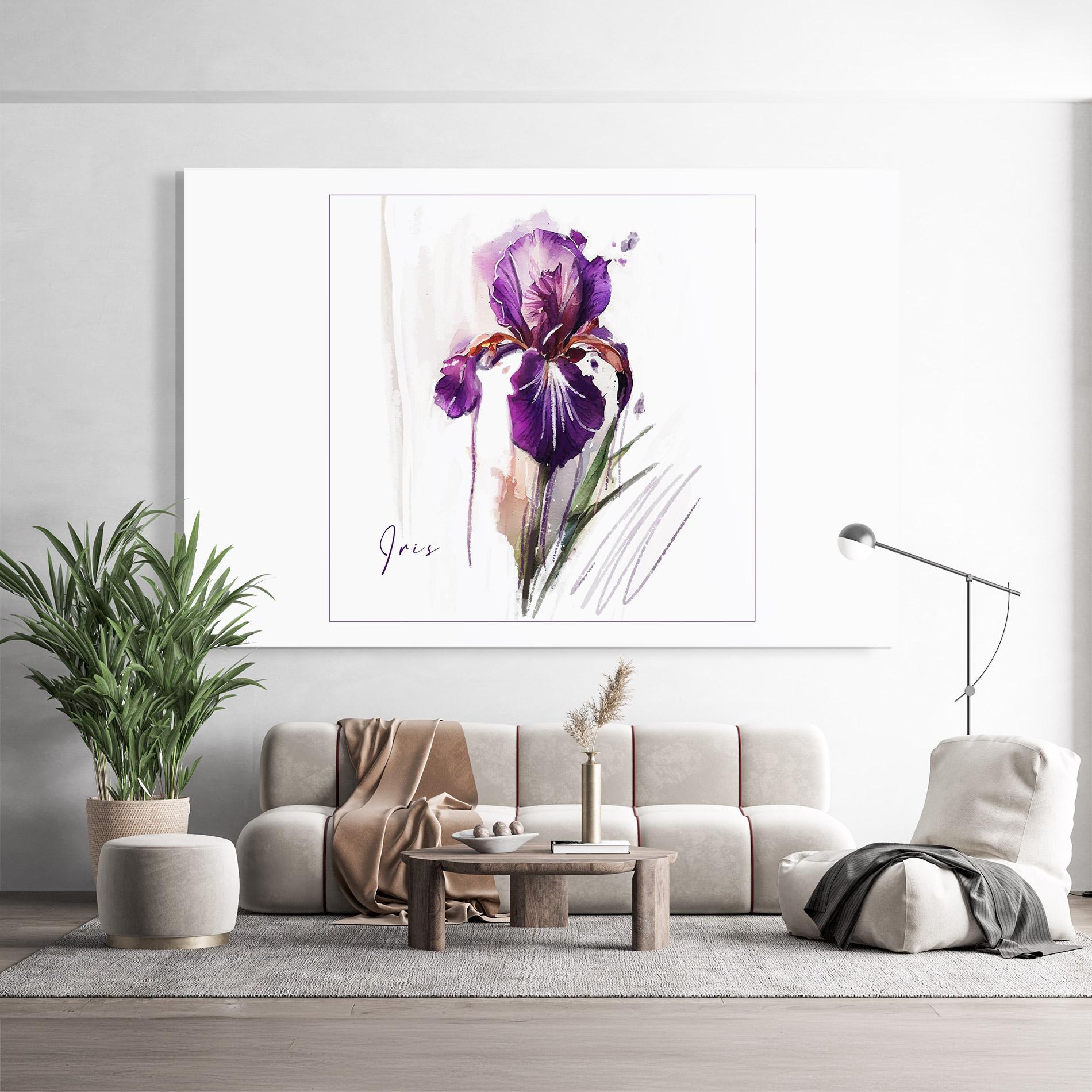 Glasbild Iris Art mockup 9