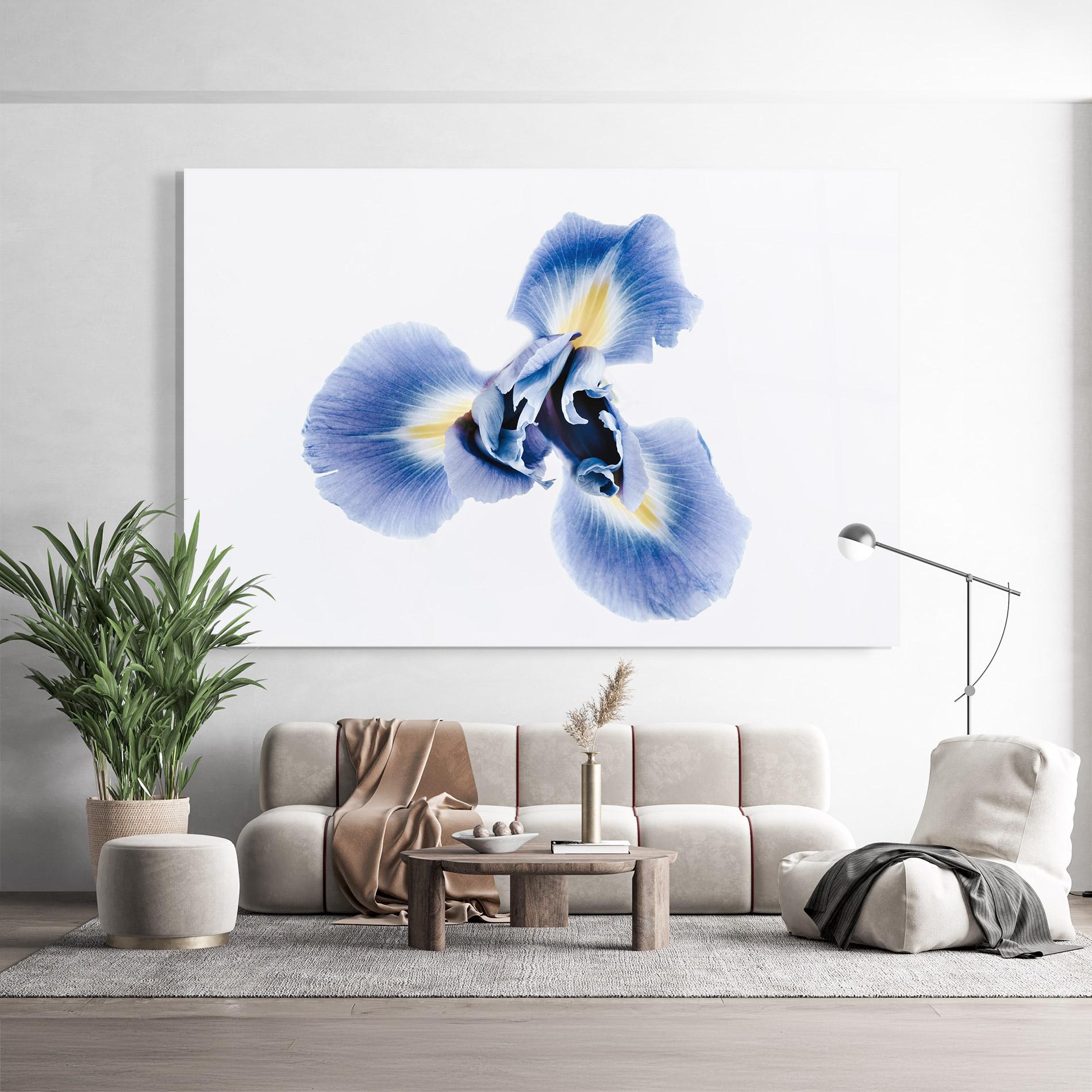 Glasbild Iris Flower mockup 9
