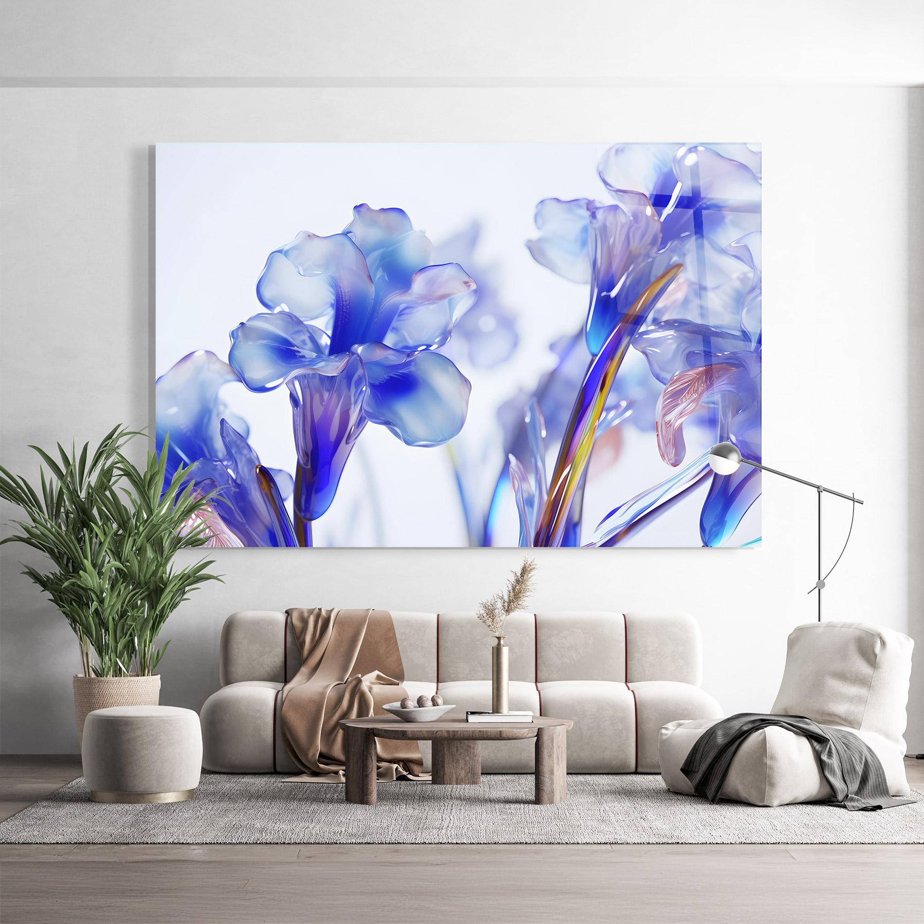 Glasbild Iris Glass mockup 9