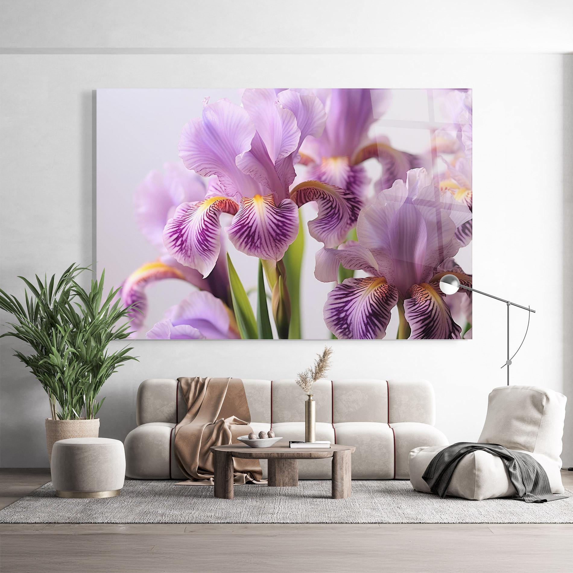 Glasbild Iris In Vase mockup 9