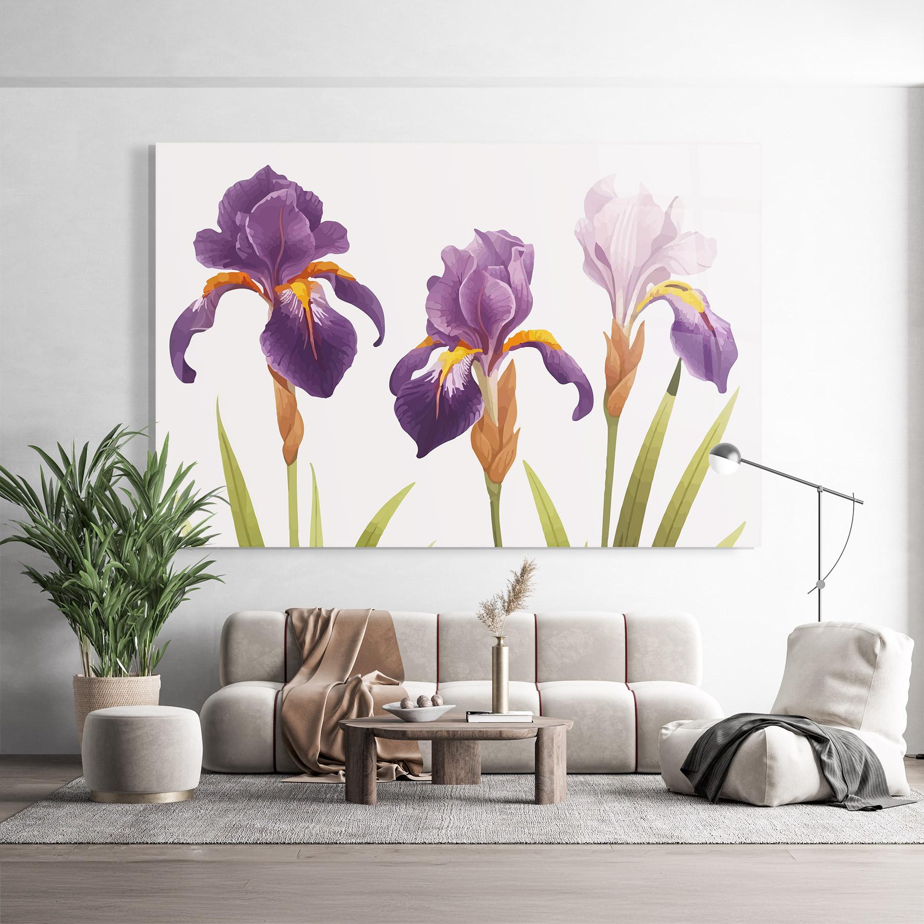 Glasbild Iris Leaf mockup 9