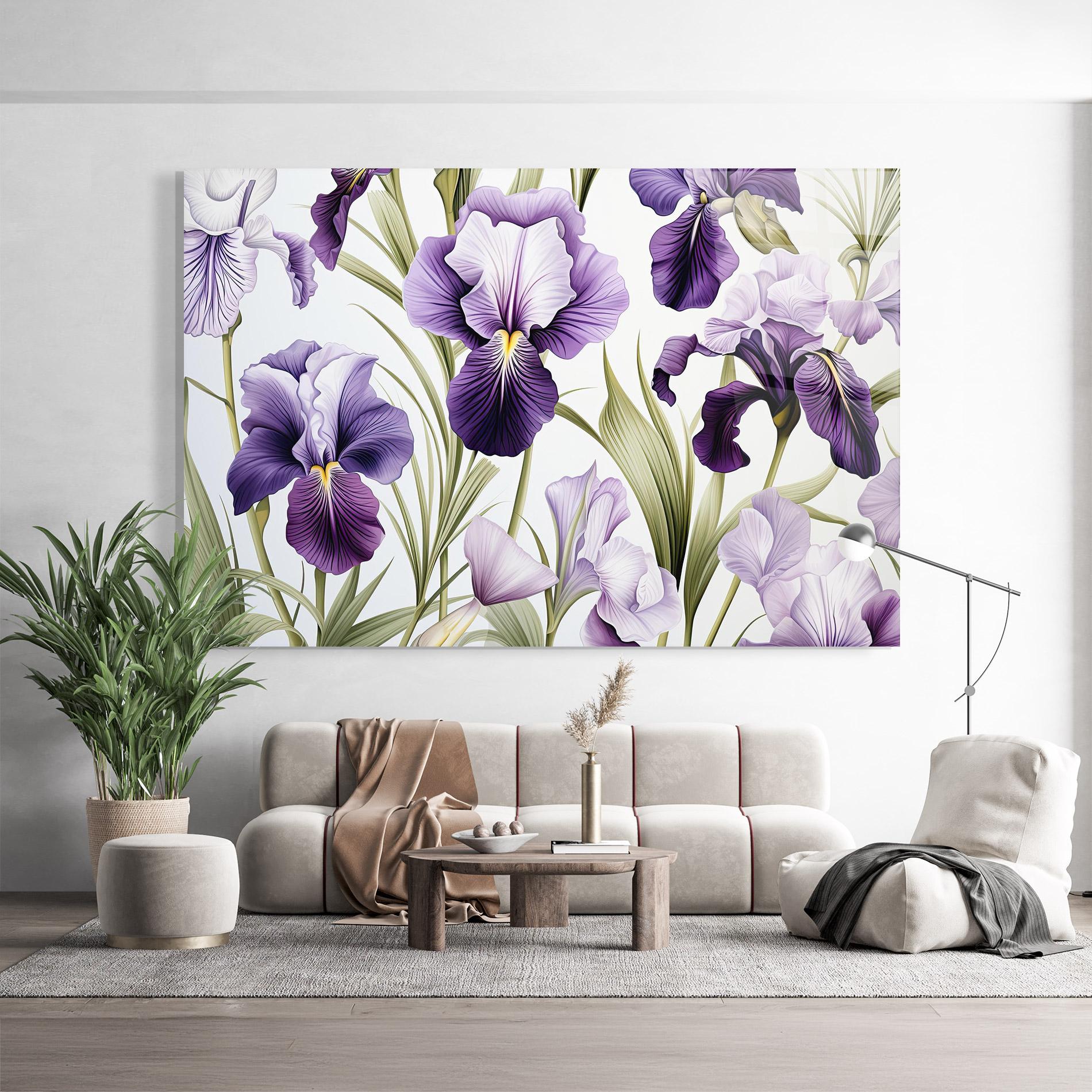 Glasbild Iris Painting mockup 9