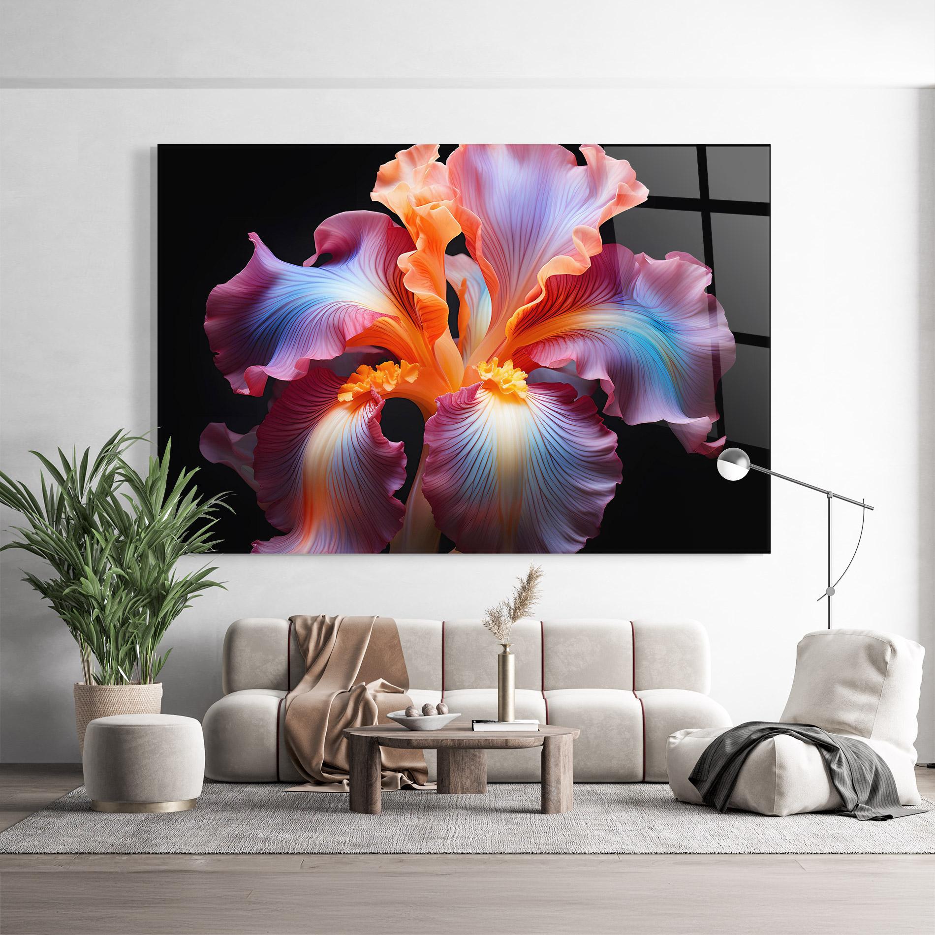 Glasbild Purple Light Iris mockup 9