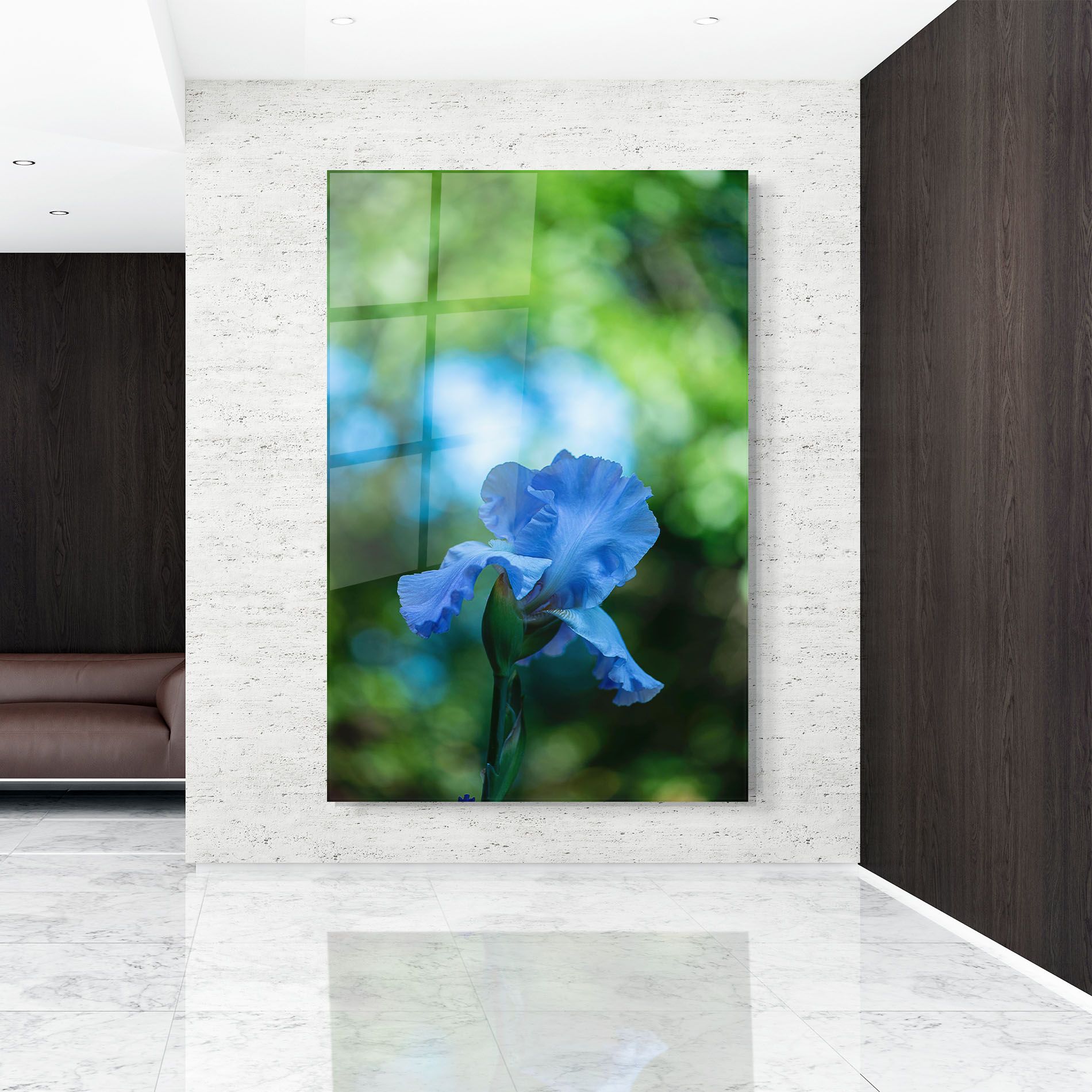 Blue Iris In The Garden mockup 9