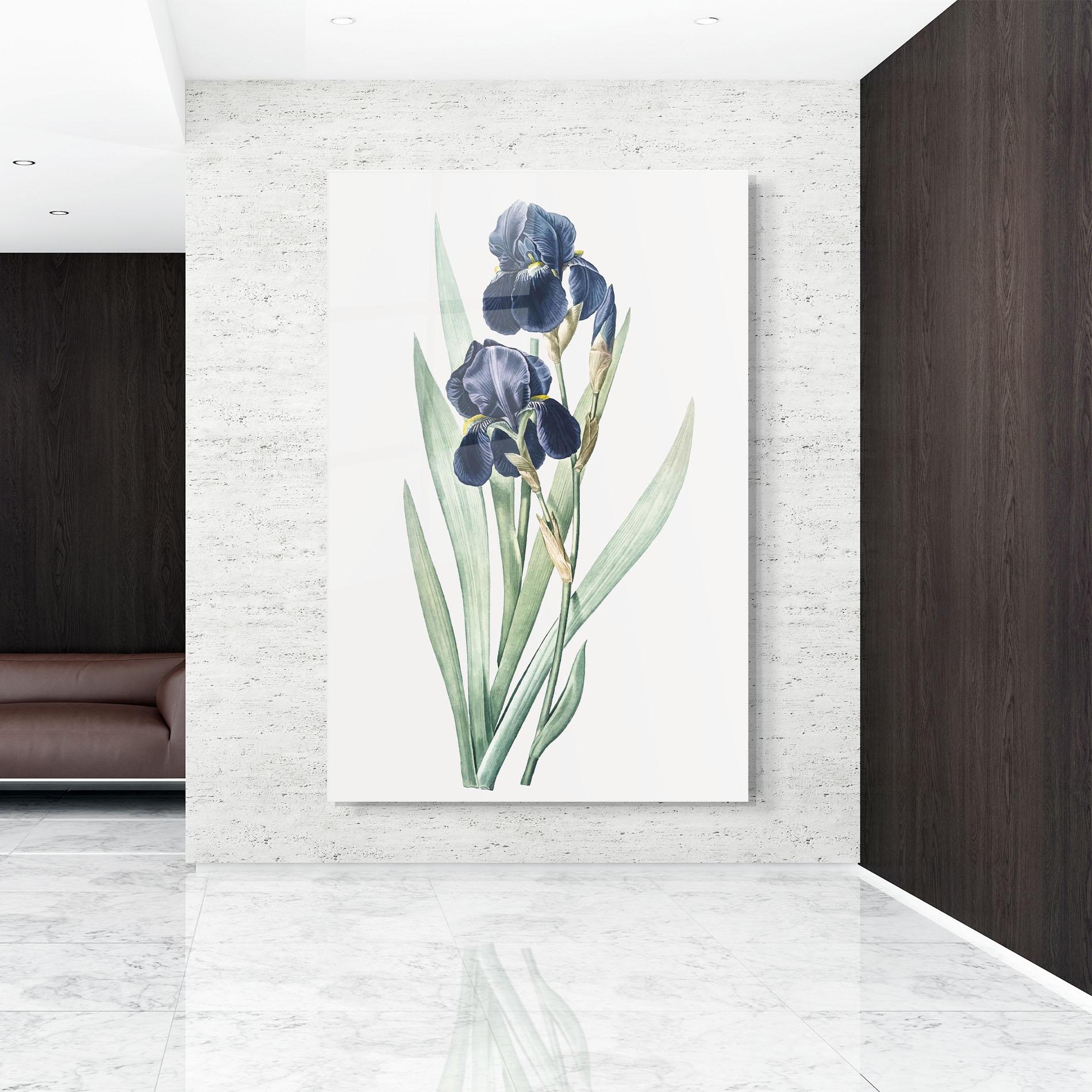 Glasbild Dark Blue Iris mockup 9