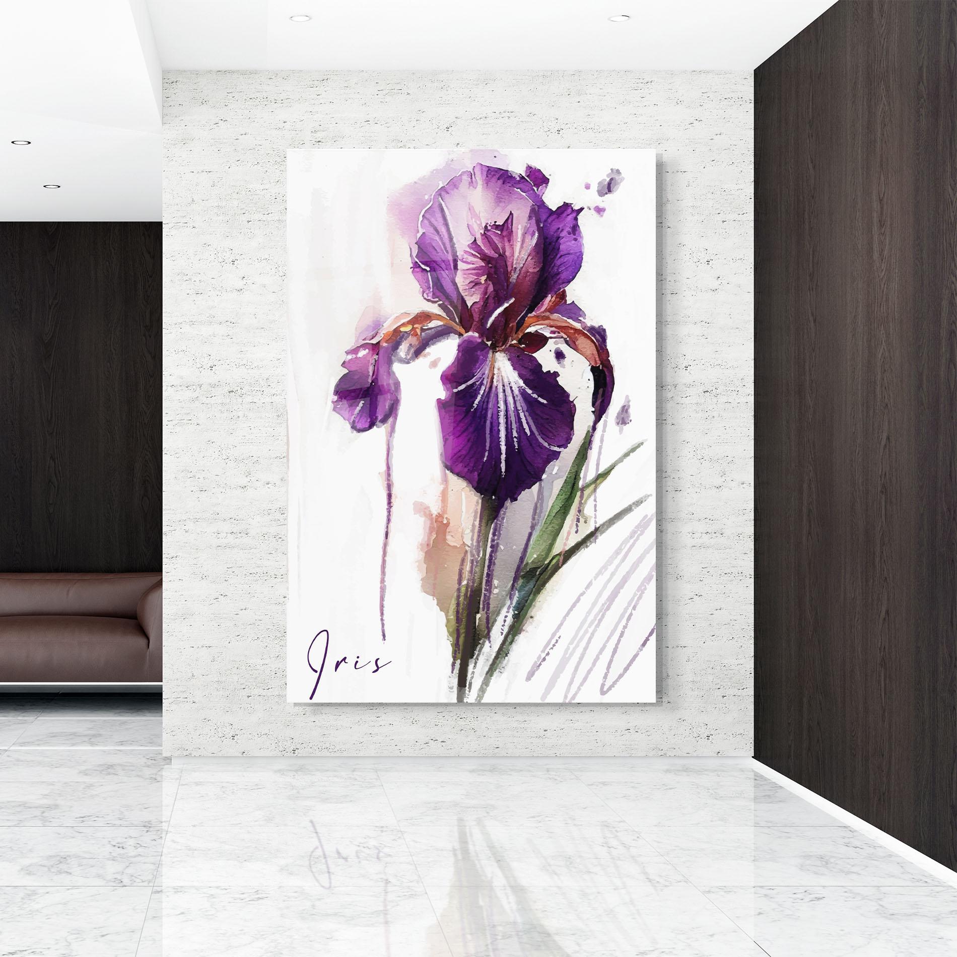 Glasbild Iris Drop mockup 9