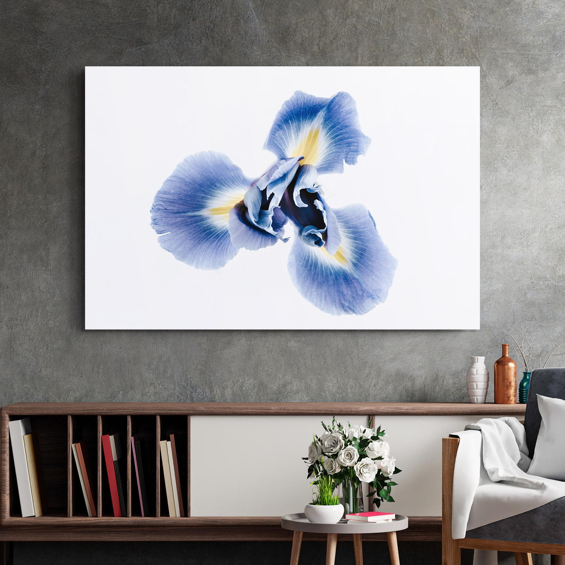 Glasbild Iris Flower mockup 2