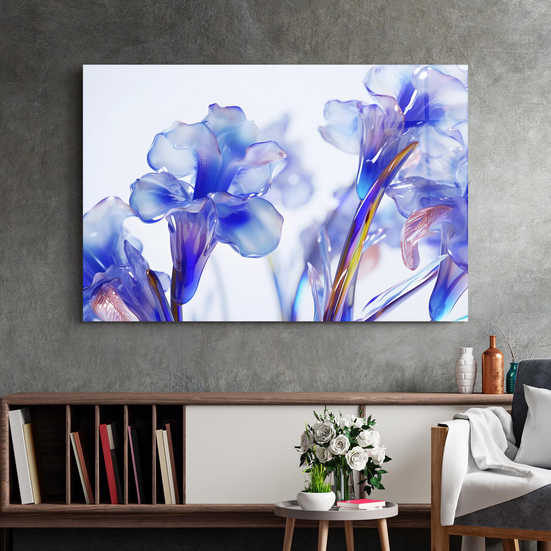 Glasbild Iris Glass mockup 2