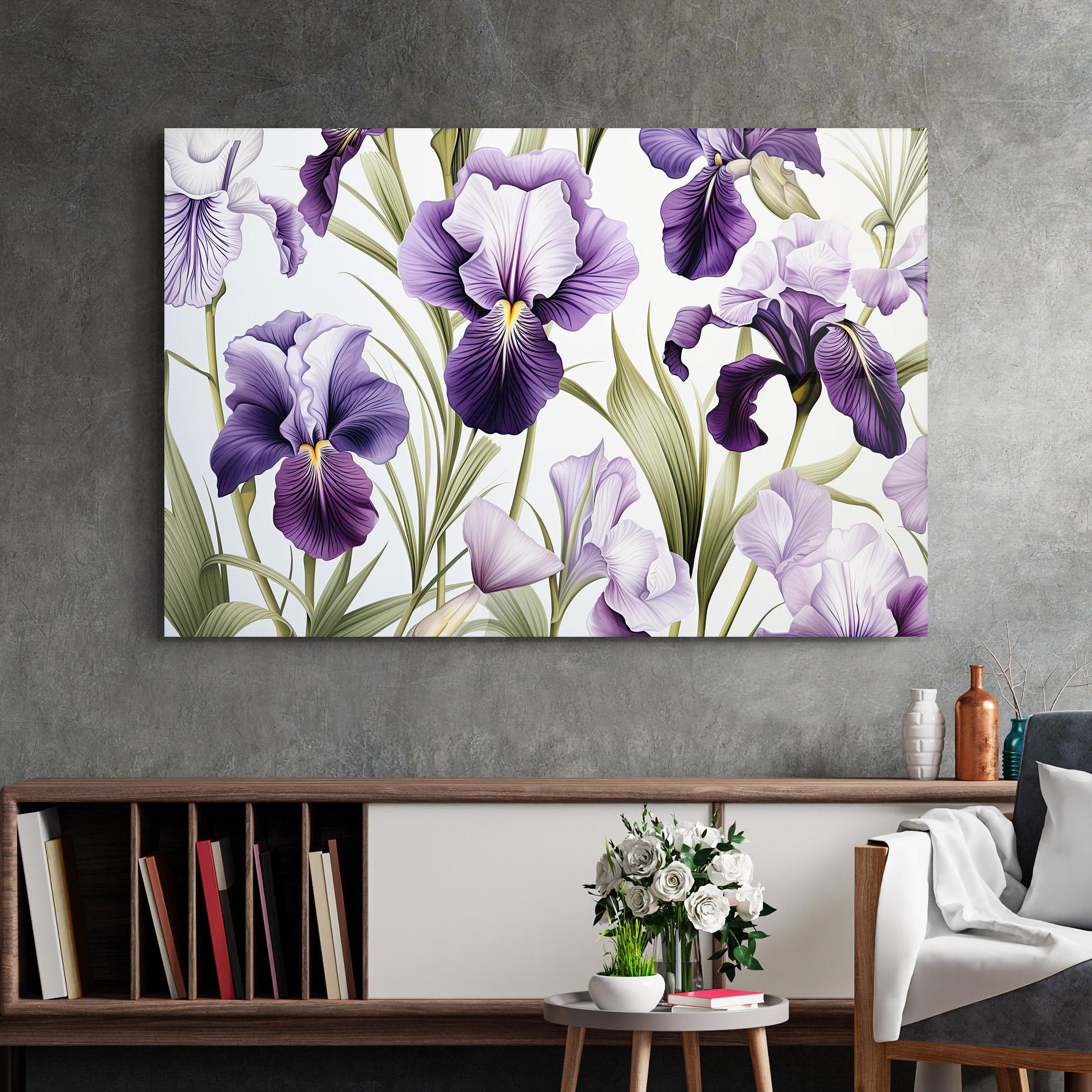 Glasbild Iris Painting mockup 2