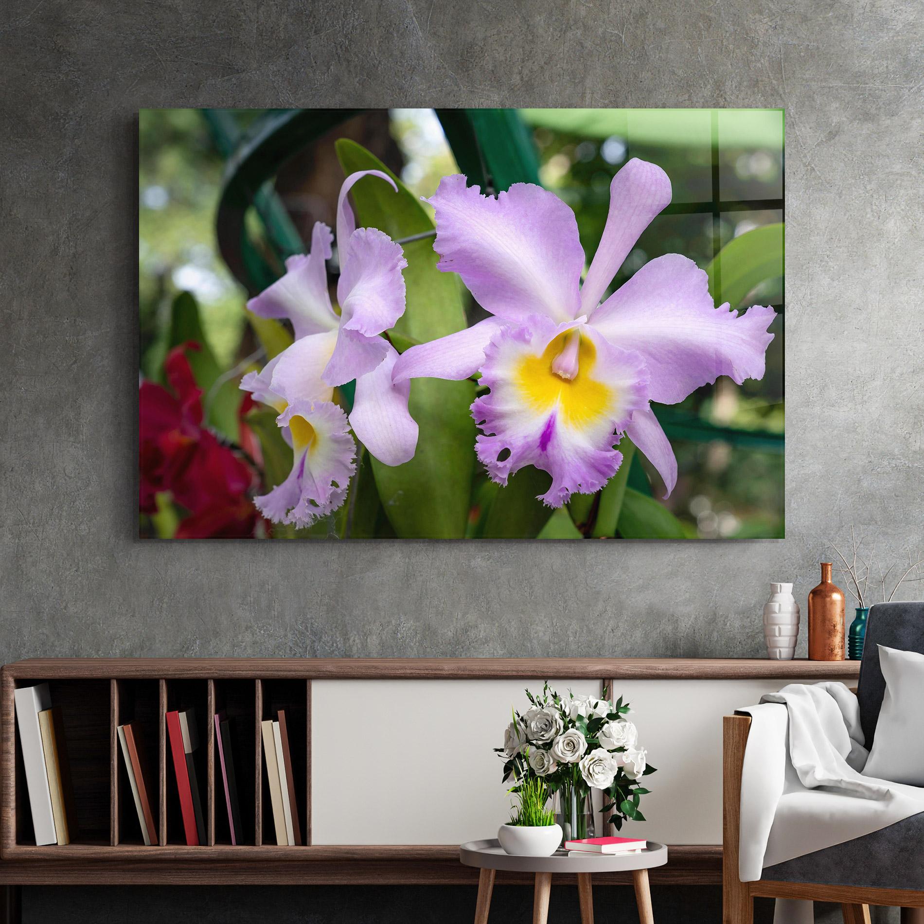 Glasbild Light Purple Iris mockup 2