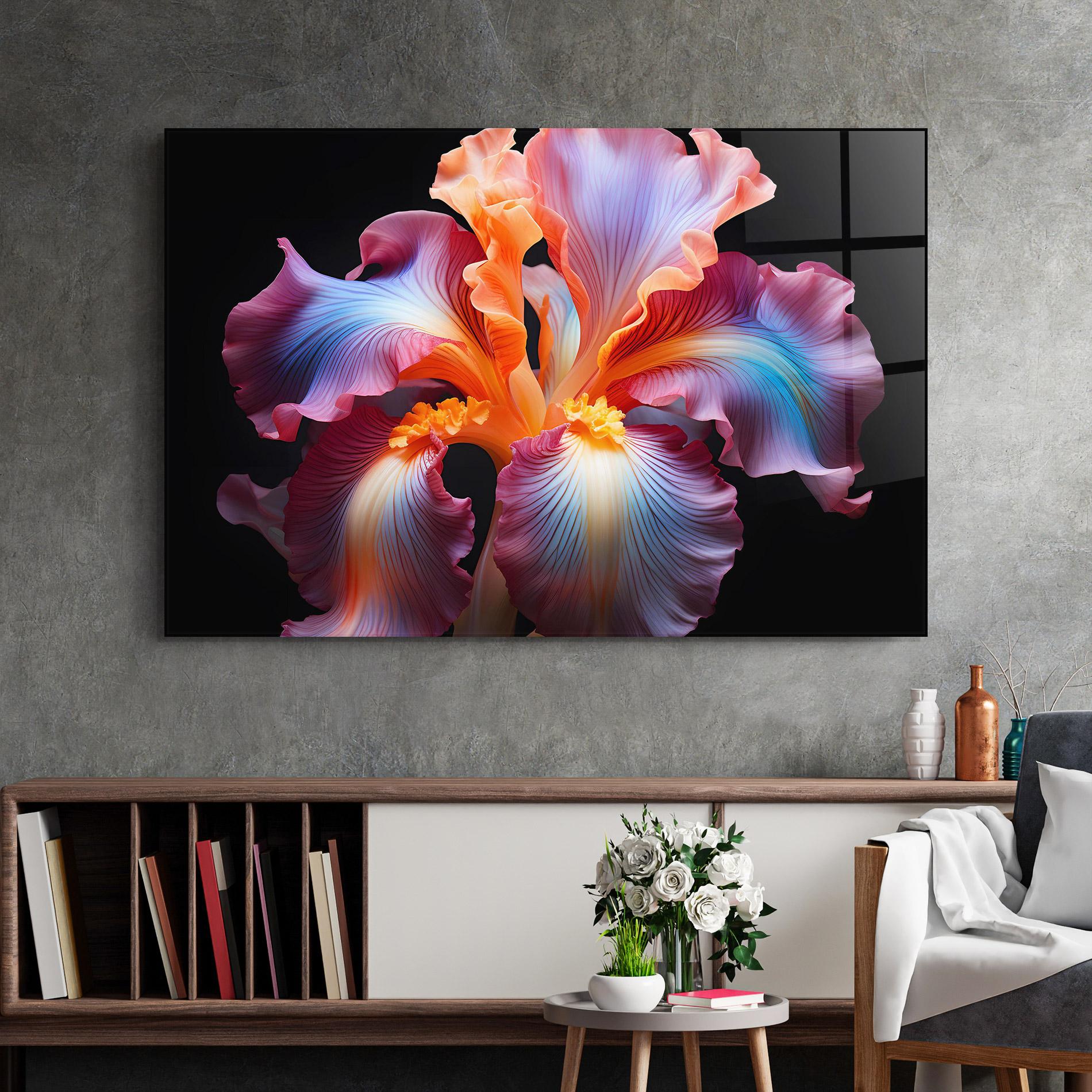 Glasbild Purple Light Iris mockup 2