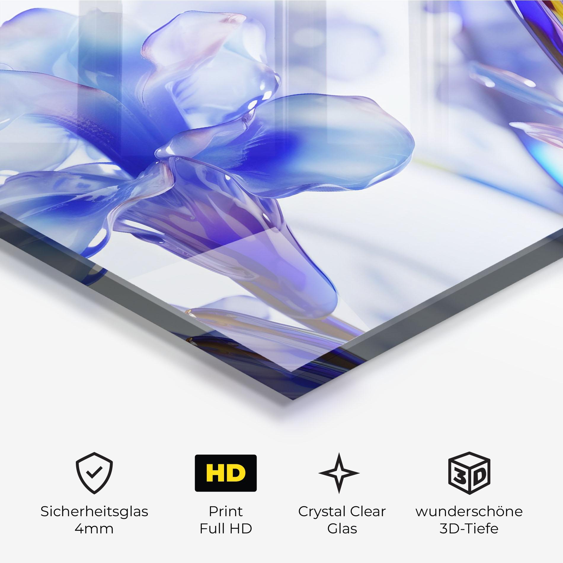 Glasbild Iris Glass mockup 3