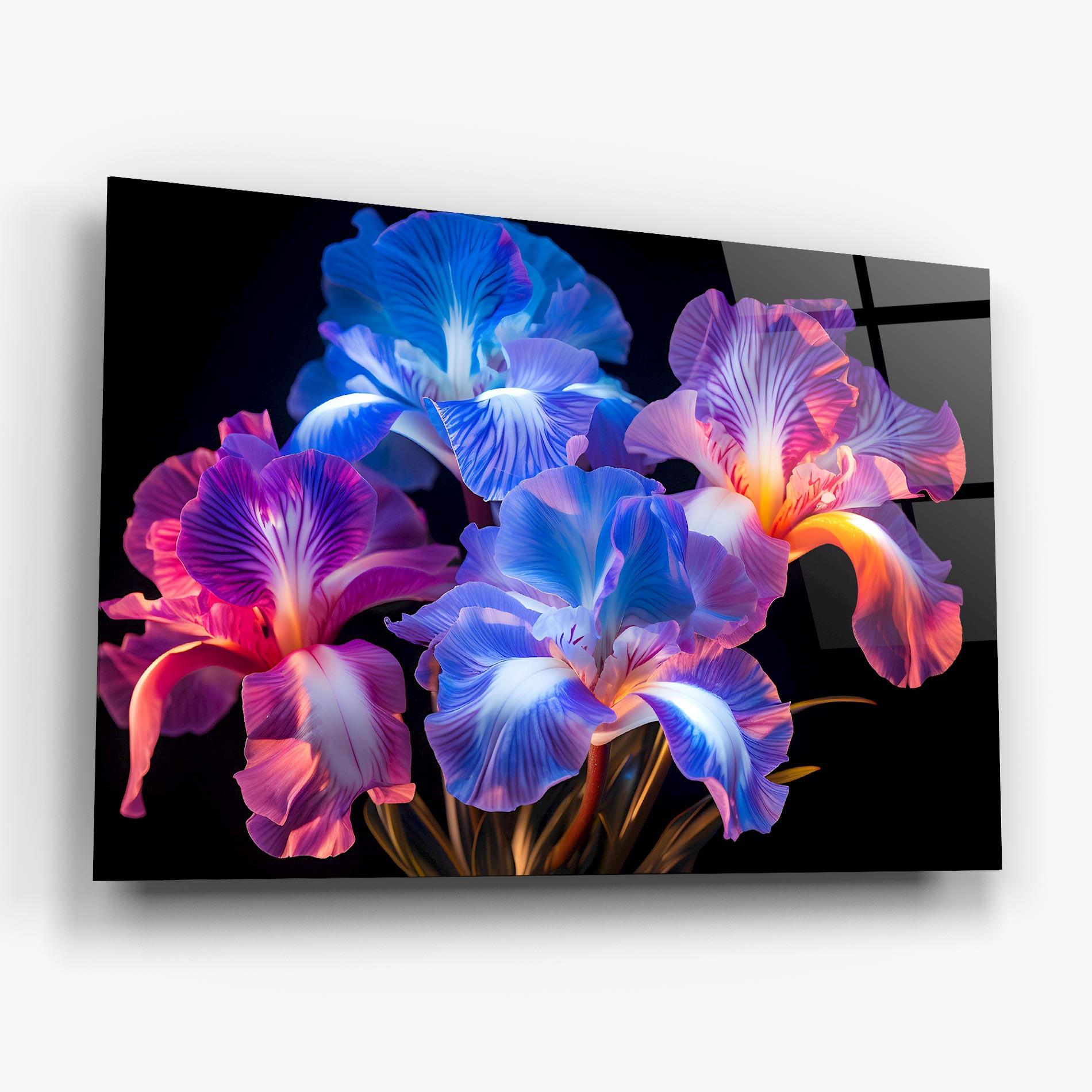Glasbild Blue Light Iris mockup 6