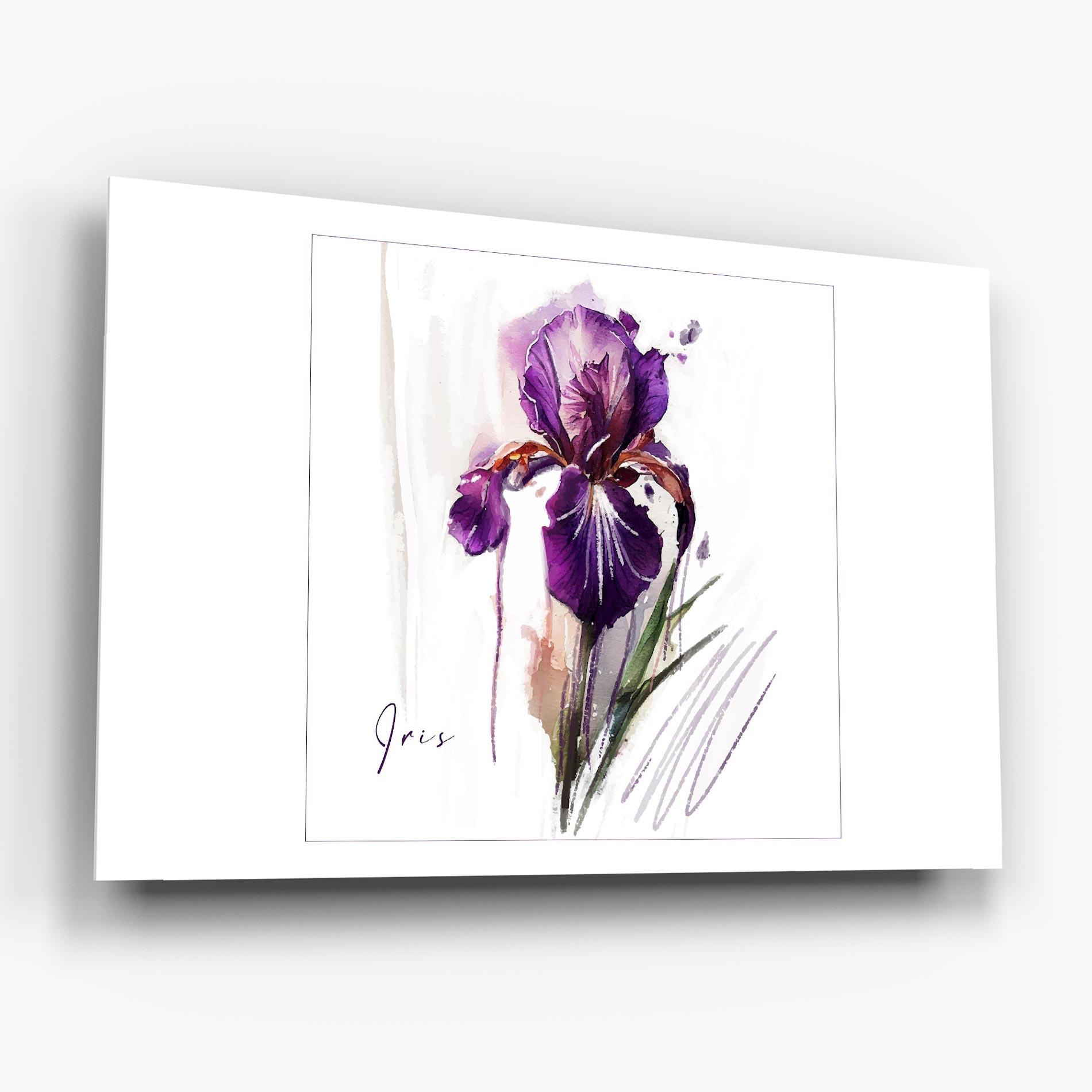 Glasbild Iris Art mockup 6