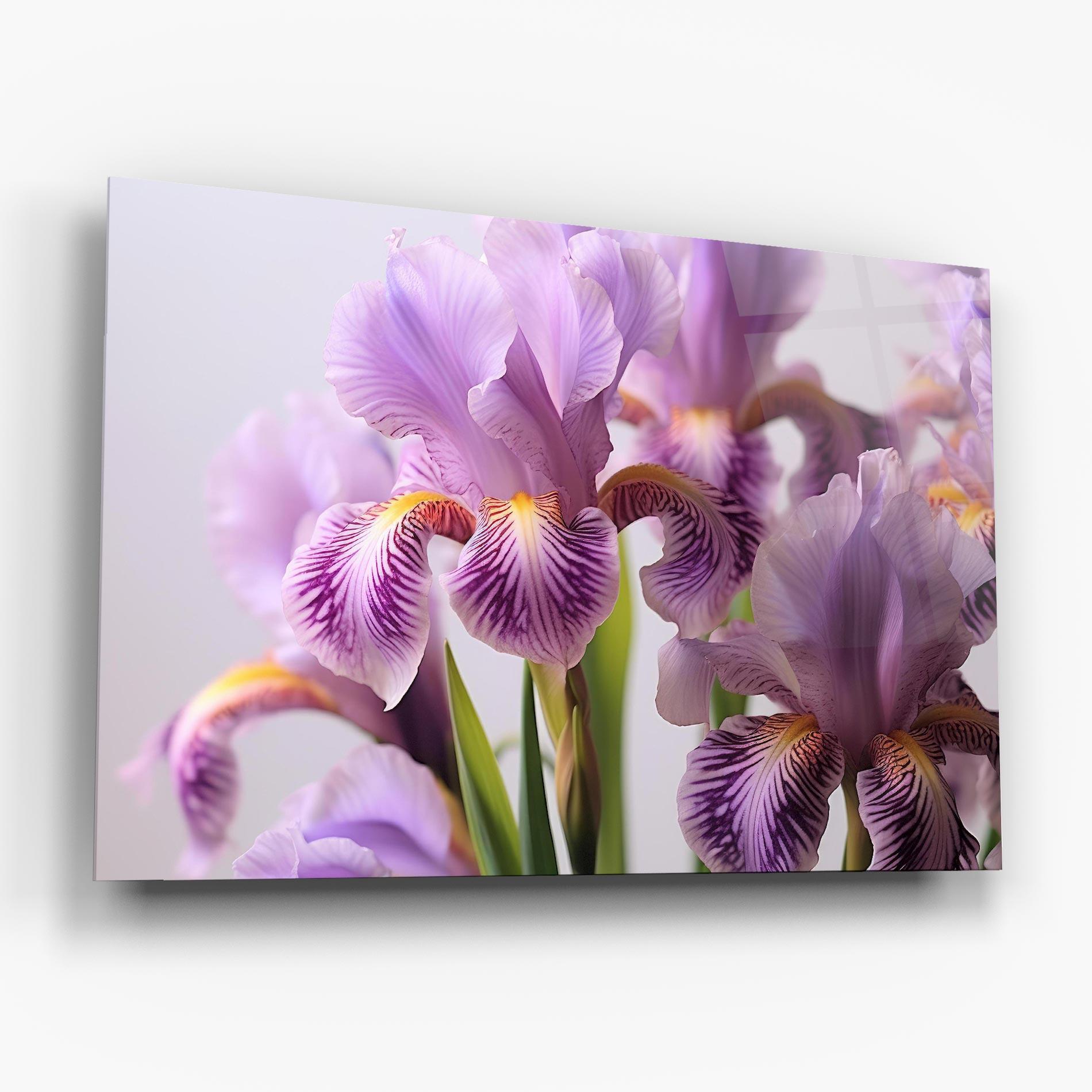Glasbild Iris In Vase mockup 6