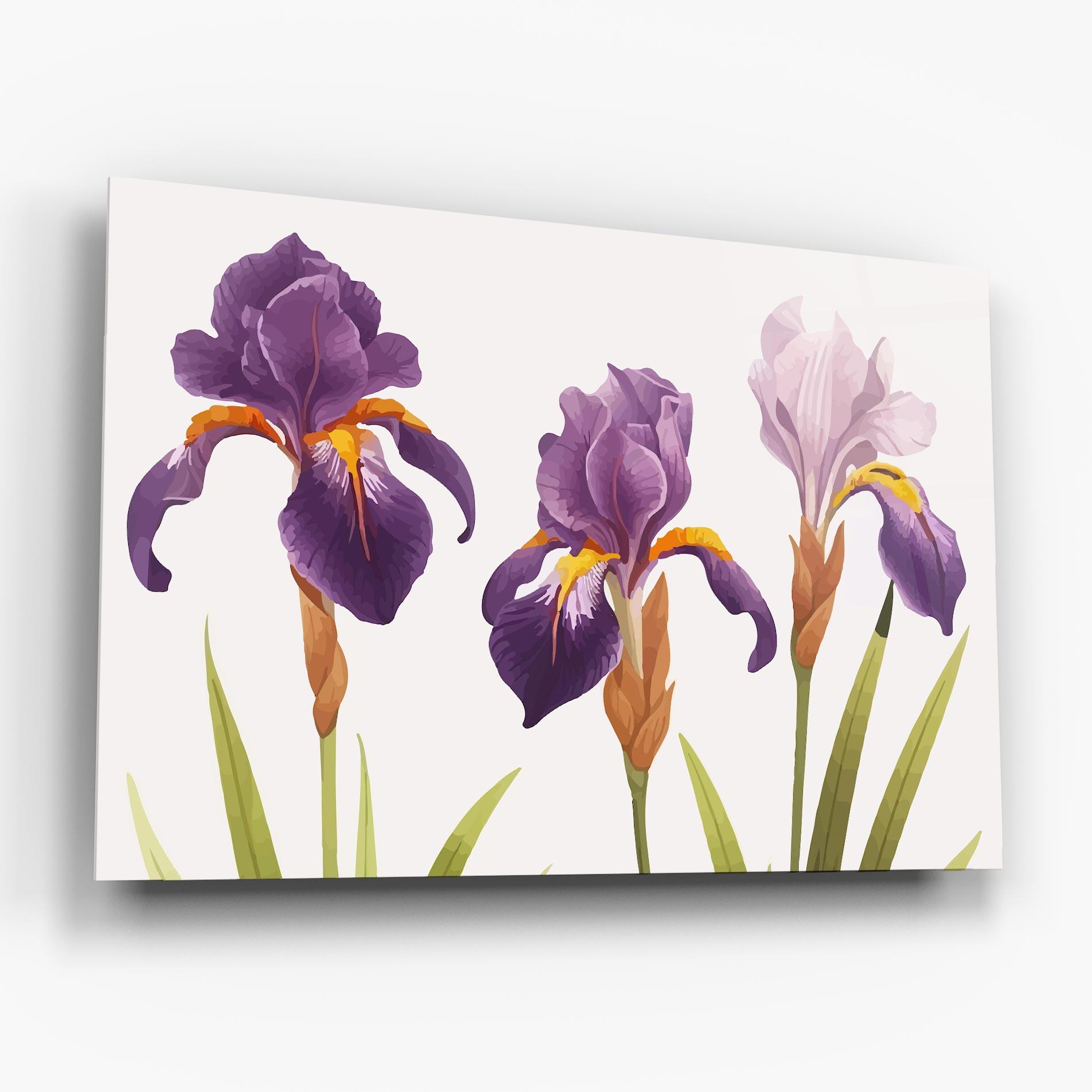Glasbild Iris Leaf mockup 6