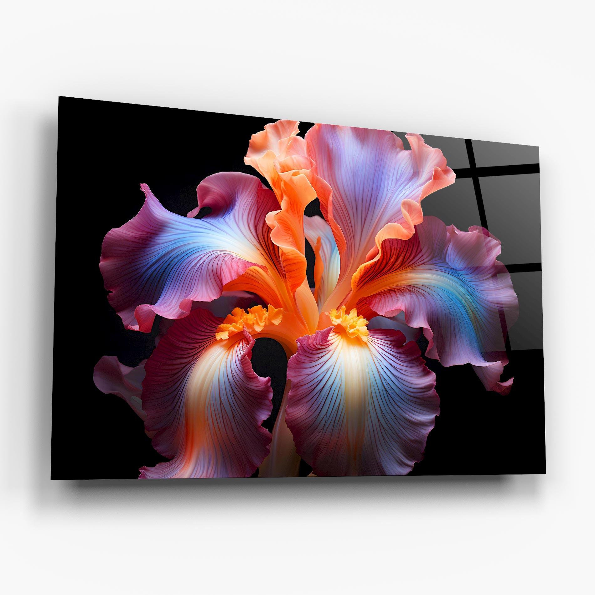 Glasbild Purple Light Iris mockup 6