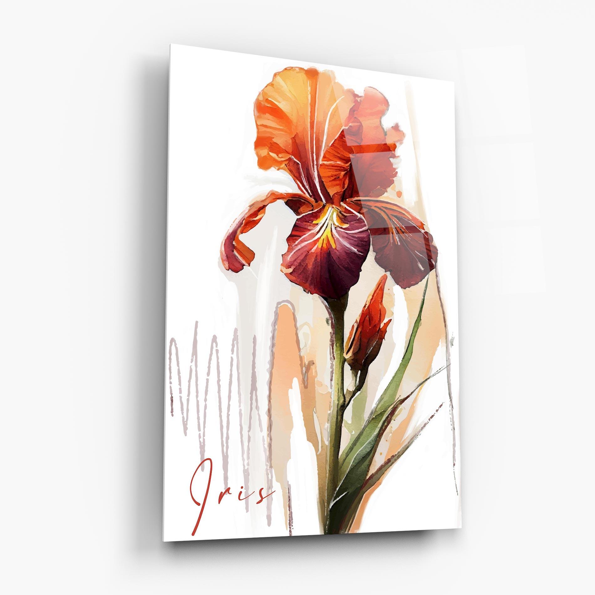 Glasbild Orange Iris mockup 6