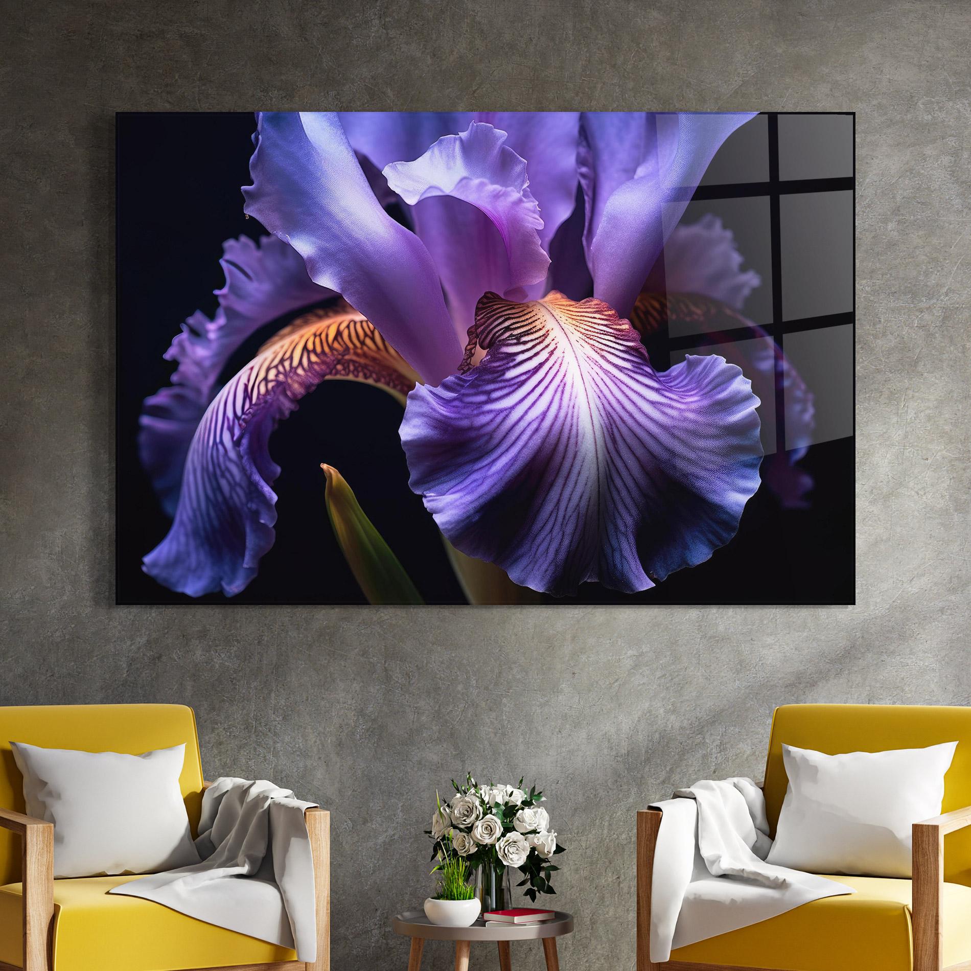 Glasbild Iris Beautiful Close Up mockup 4