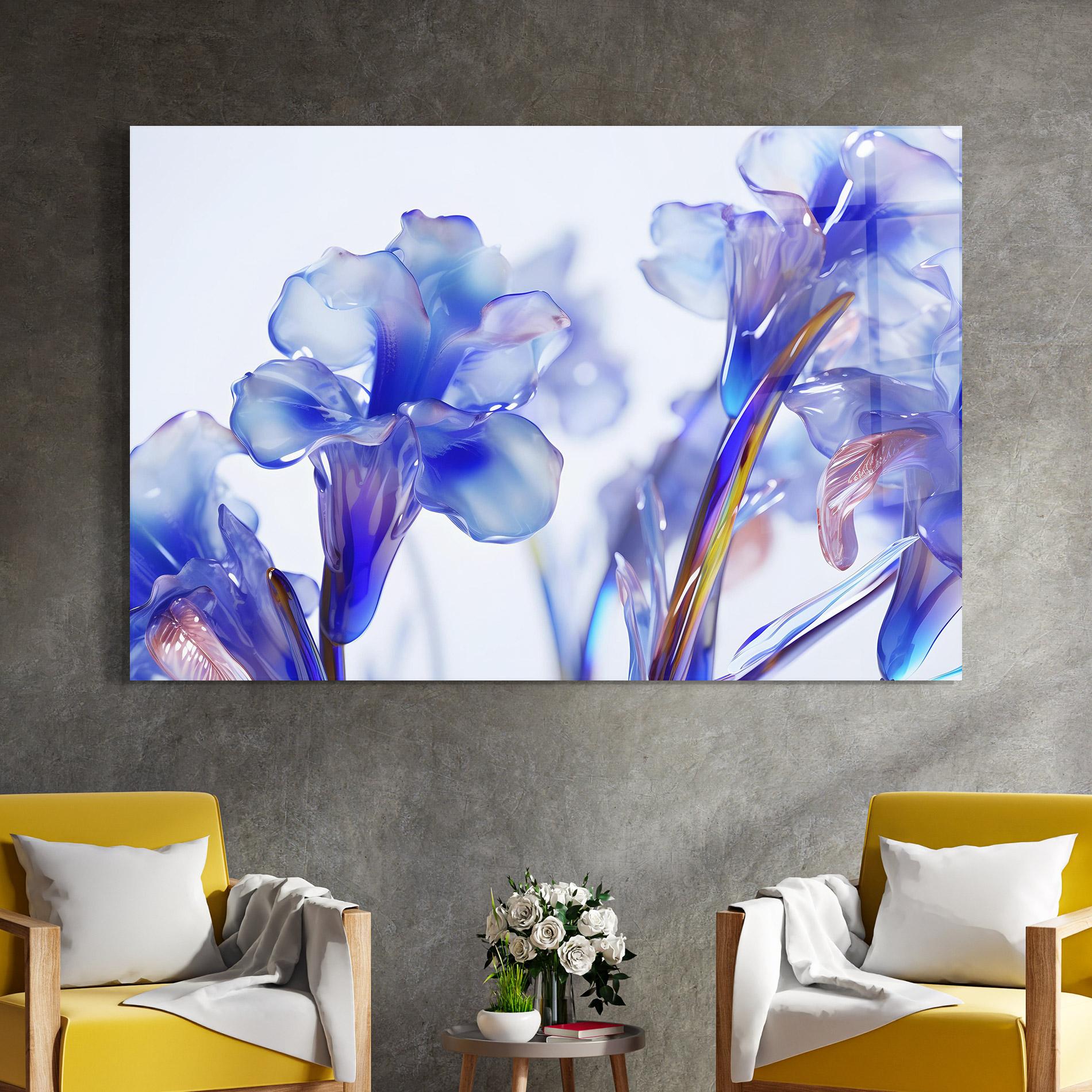 Glasbild Iris Glass mockup 4