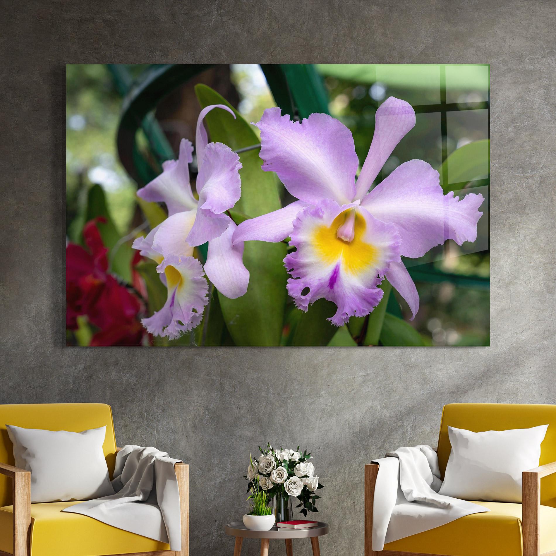 Glasbild Light Purple Iris mockup 4