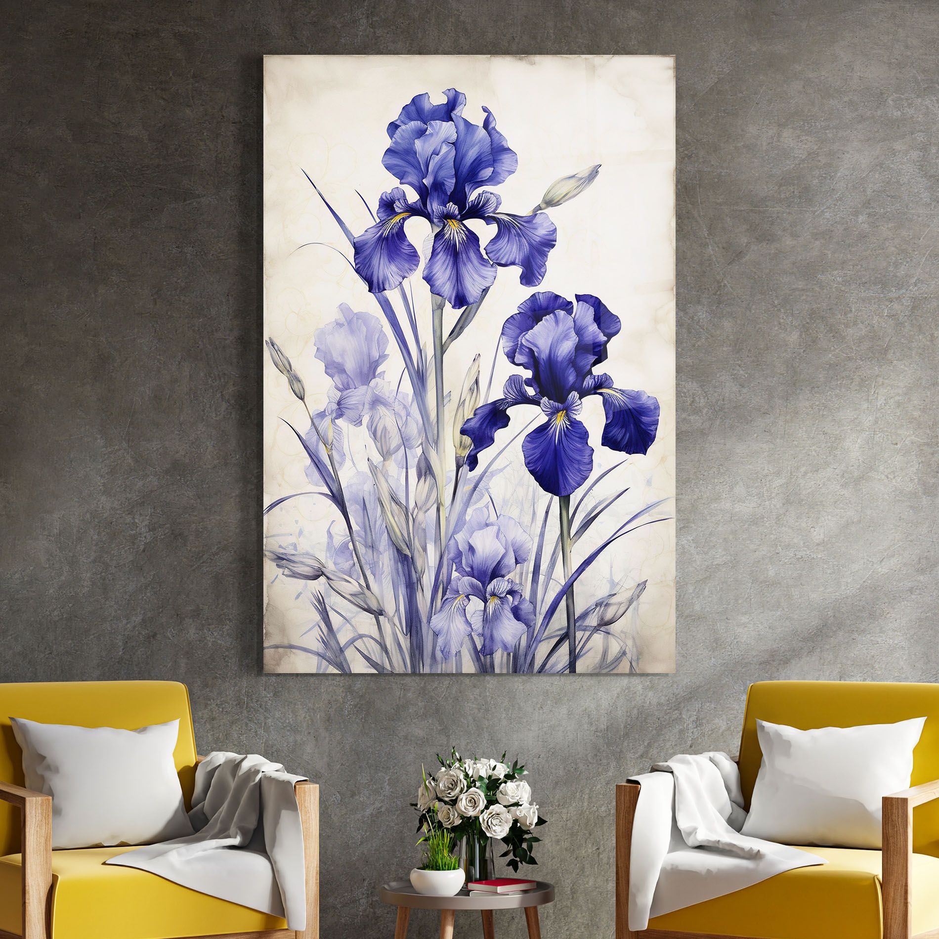 Irises Painting mockup 4