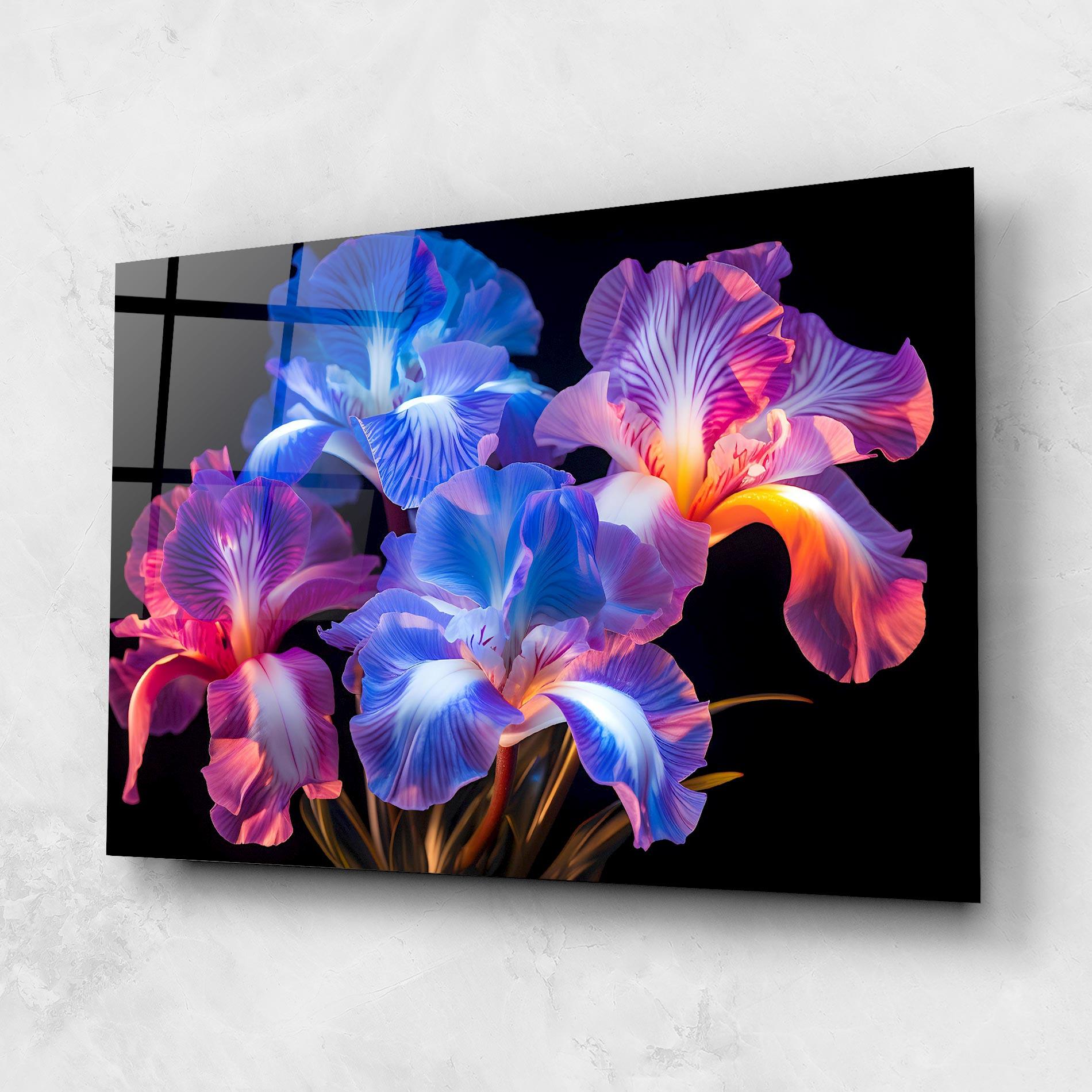 Glasbild Blue Light Iris mockup 1