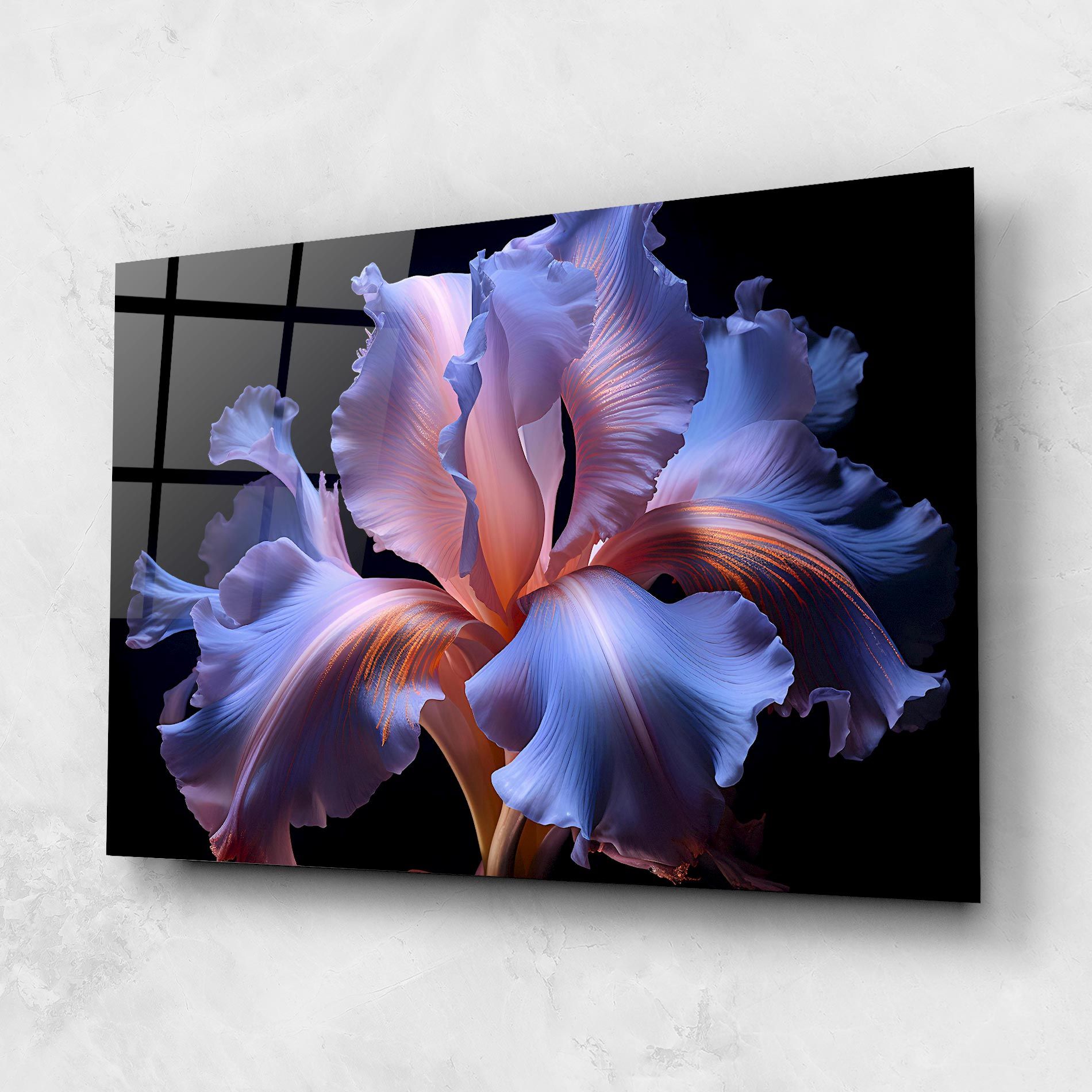 Elegant Iris On Black mockup 1