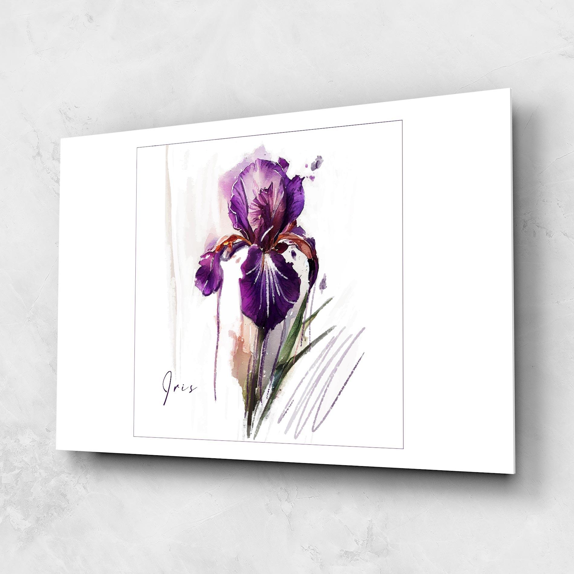 Glasbild Iris Art mockup 1