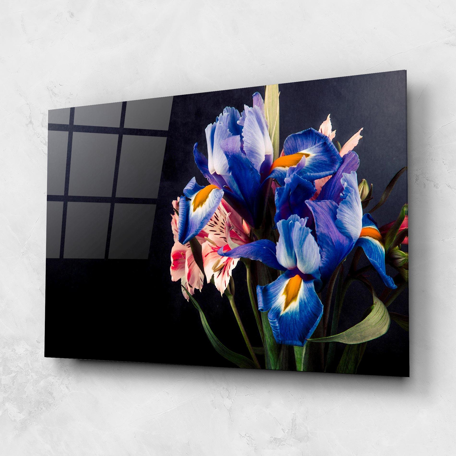 Glasbild Iris Bouquet mockup 1