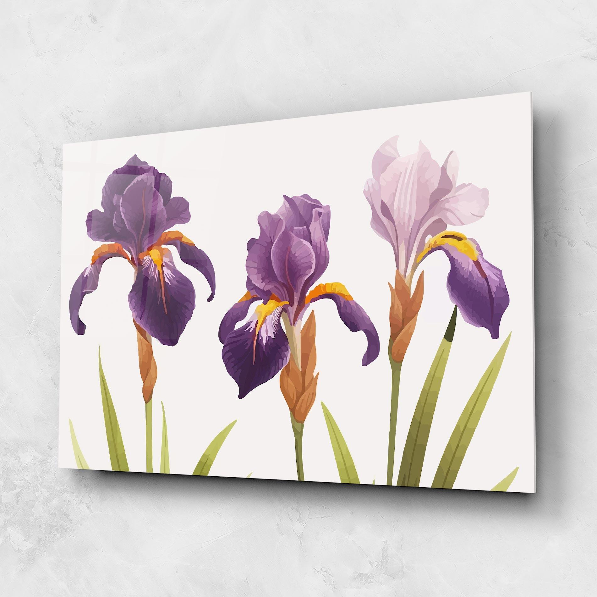 Glasbild Iris Leaf mockup 1