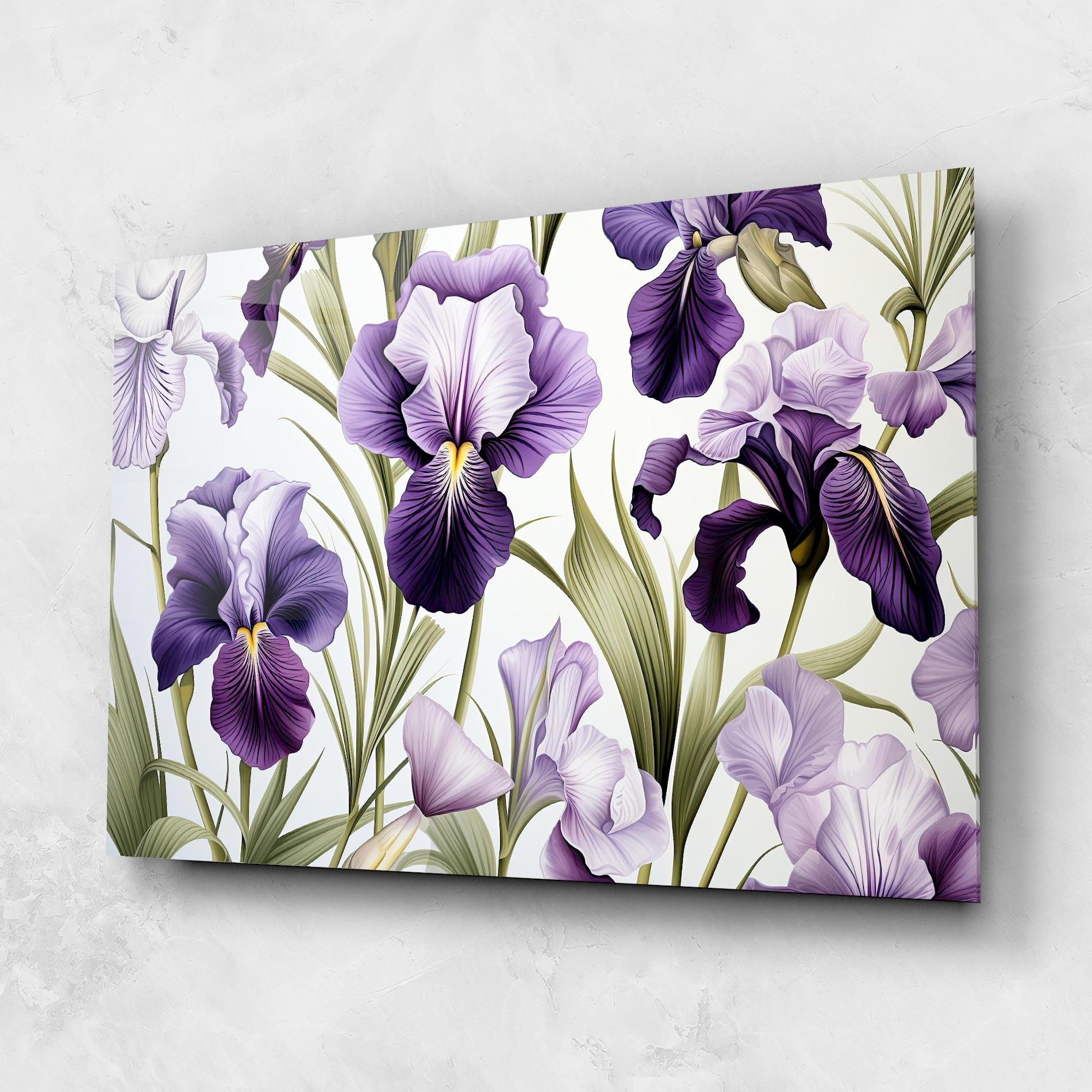 Glasbild Iris Painting mockup 1