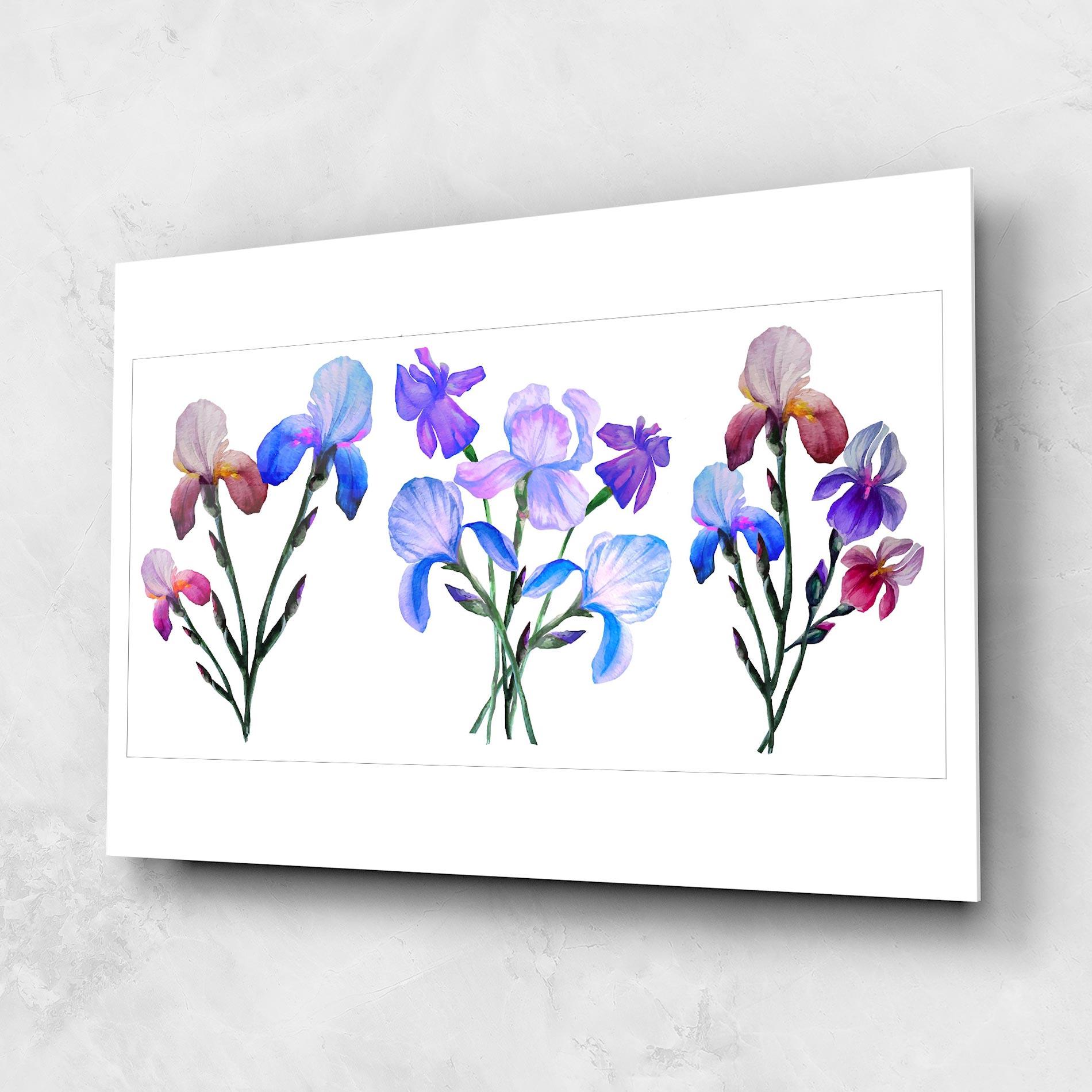 Glasbild Iris Set mockup 1