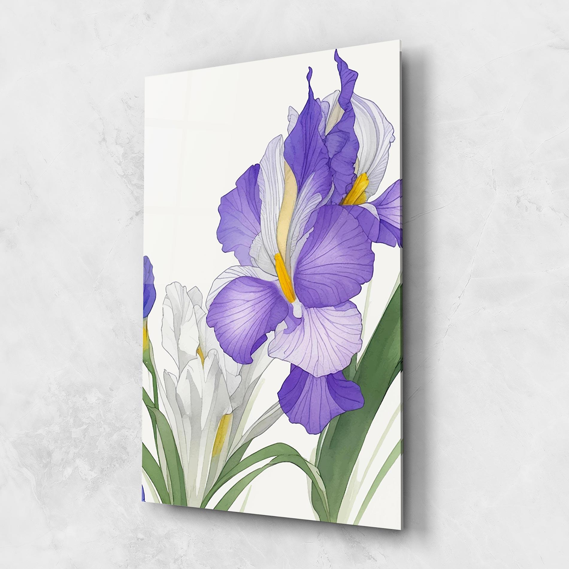 Glasbild Irirs Hand Drawn mockup 1