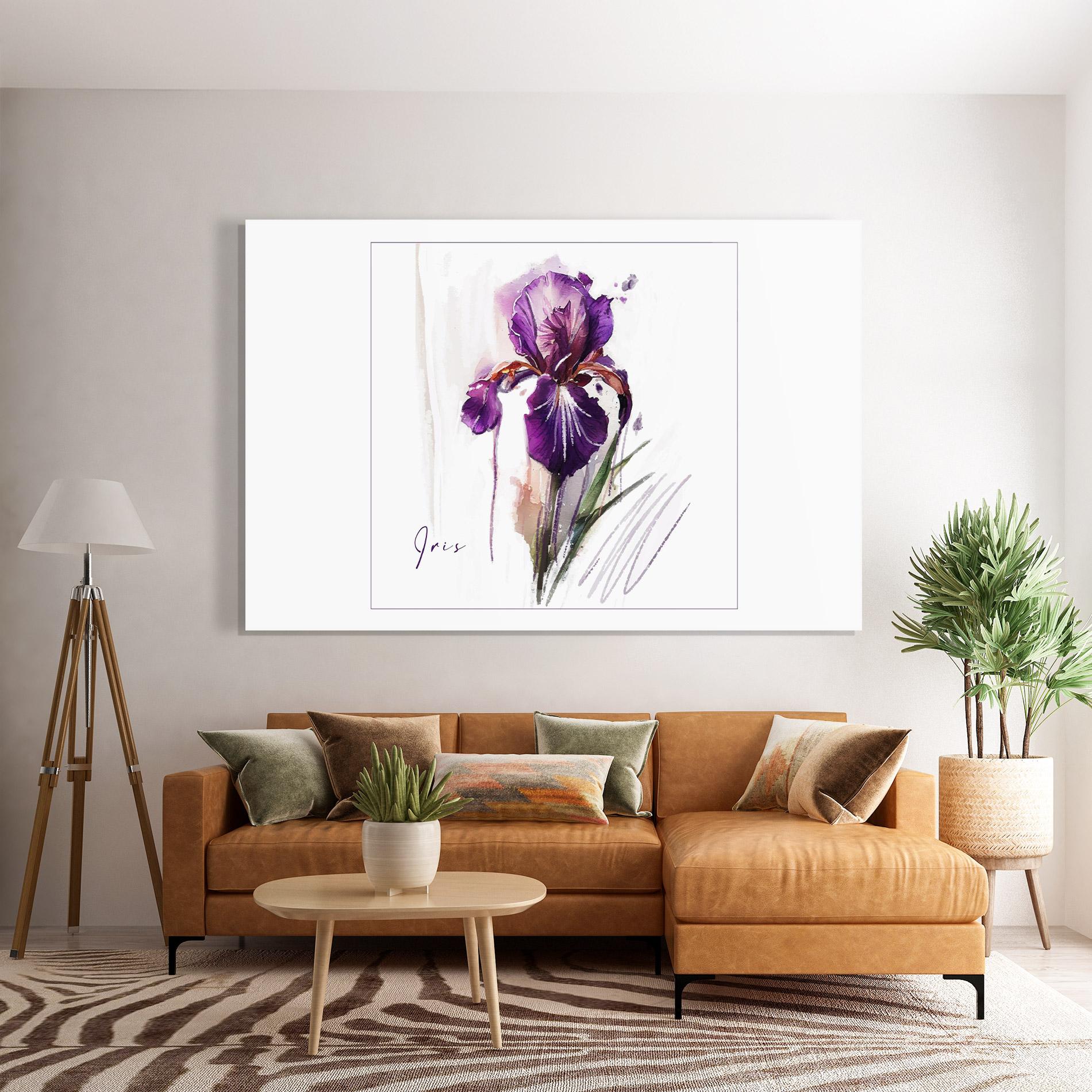 Glasbild Iris Art mockup 7