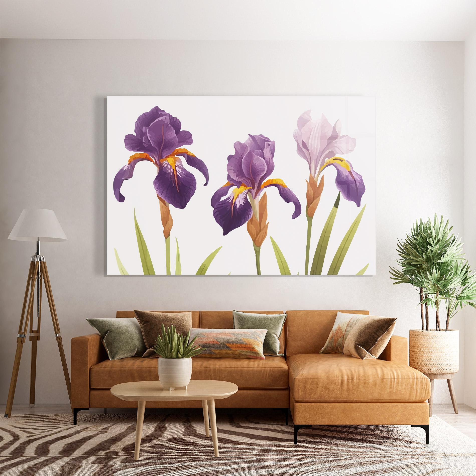 Glasbild Iris Leaf mockup 7